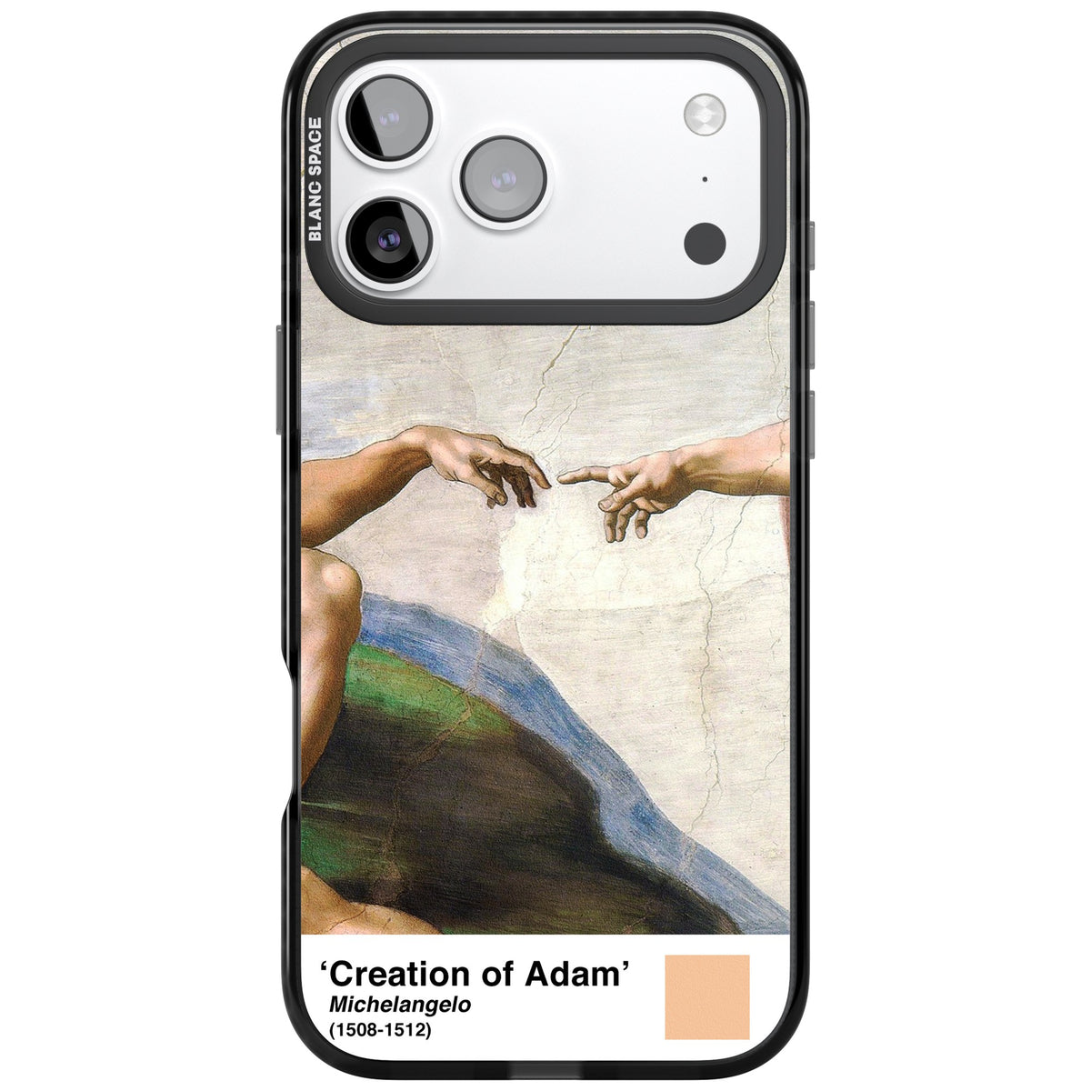 Creation Of Adam iPhone 17 Pro Max Impact Black Phone Case front