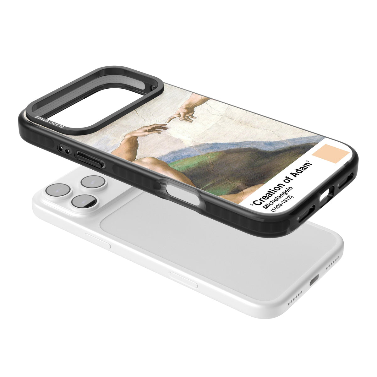 Creation Of Adam iPhone 17 Pro Max Impact Black Phone Case angled