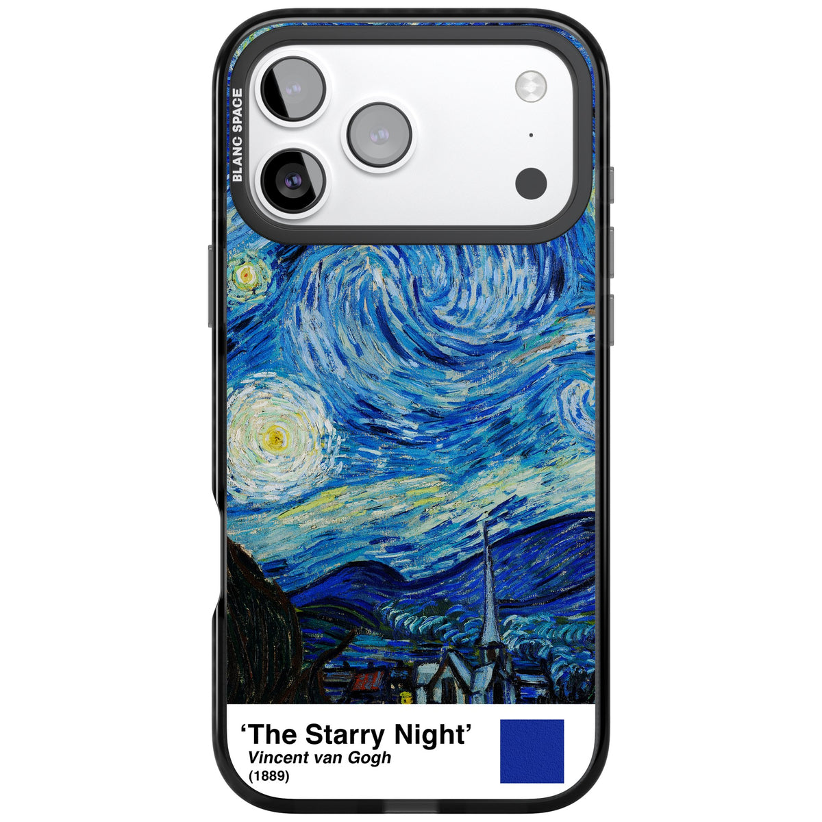 The Starry Night iPhone 17 Pro Max Impact Black Phone Case front