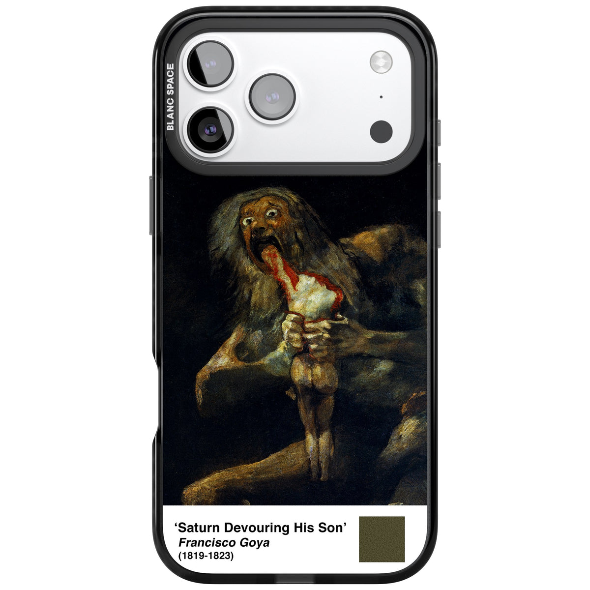 Saturn Devouring His Son iPhone 17 Pro Max Impact Black Phone Case front