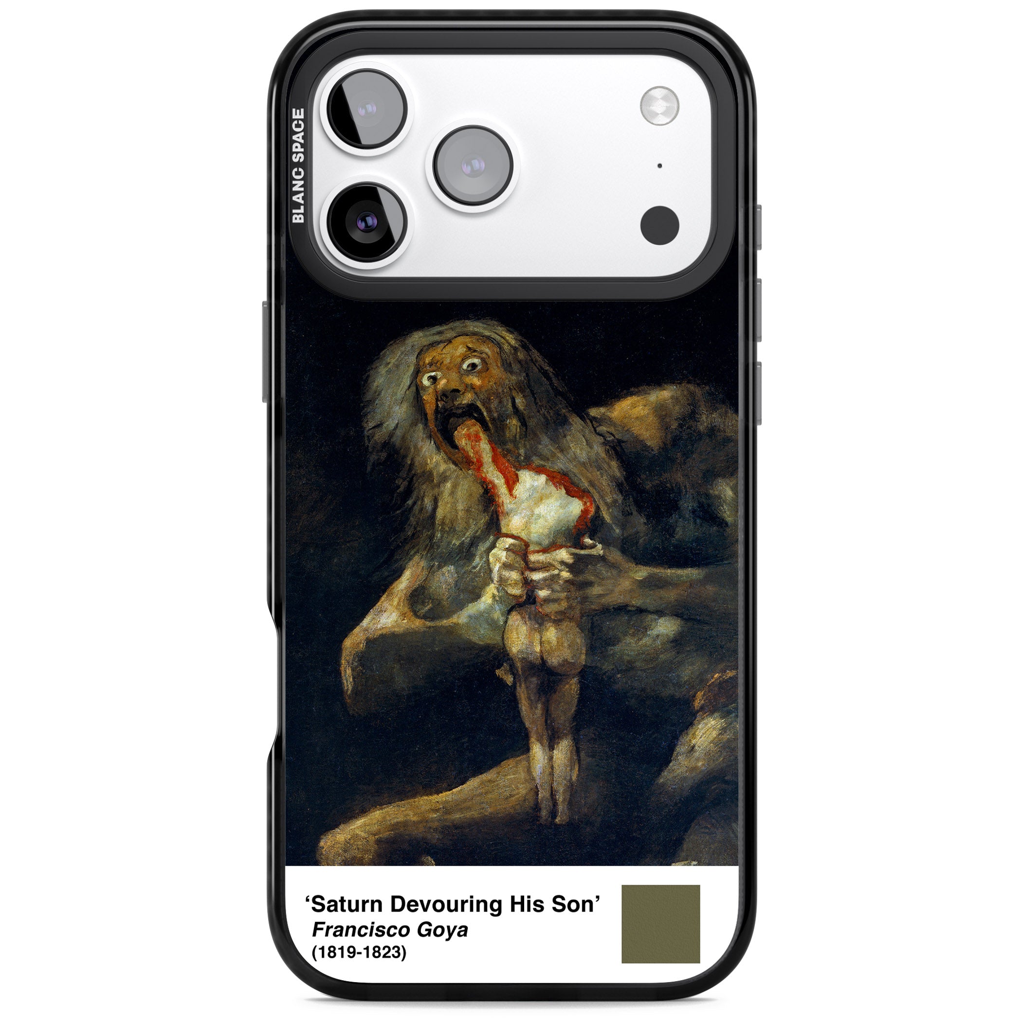 Saturn Devouring His Son iPhone 17 Pro Impact Black Phone Case