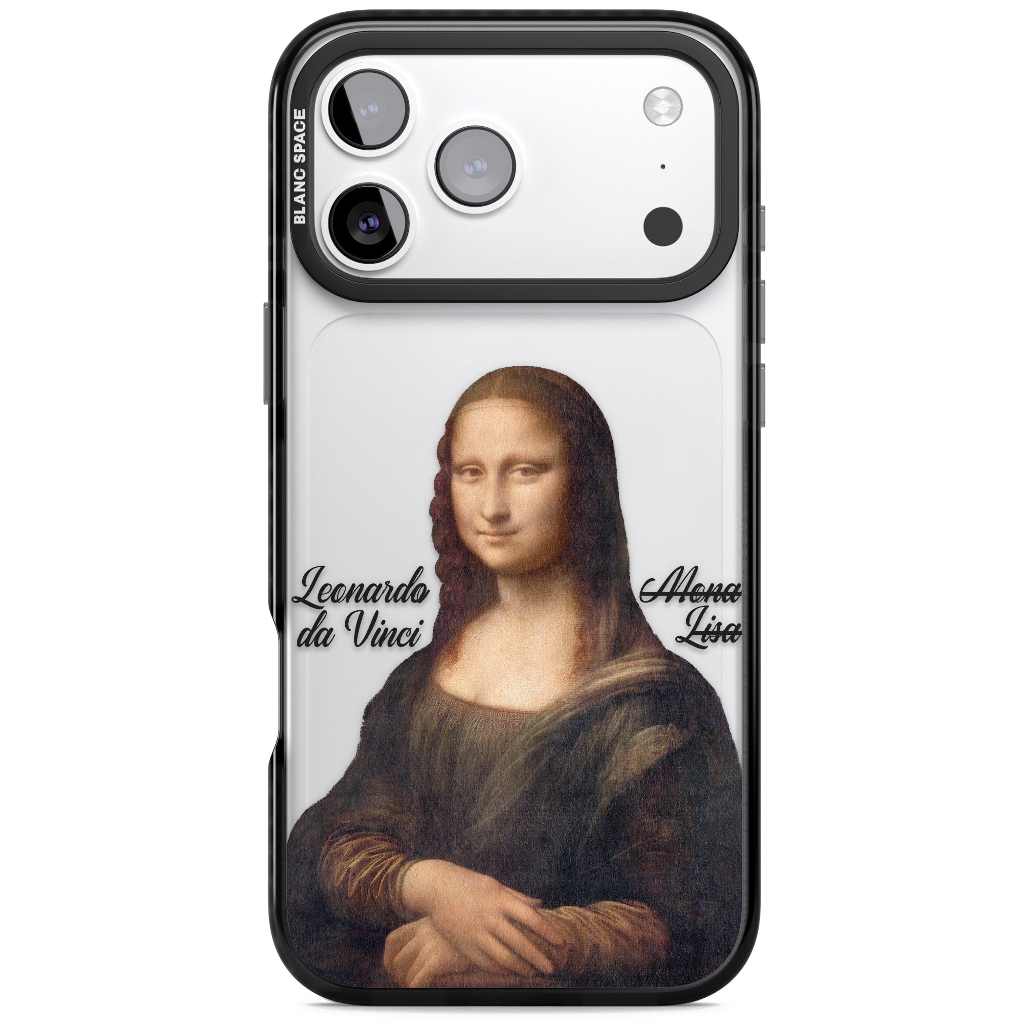 Mona Lisa Cutout iPhone 17 Pro Impact Black Phone Case