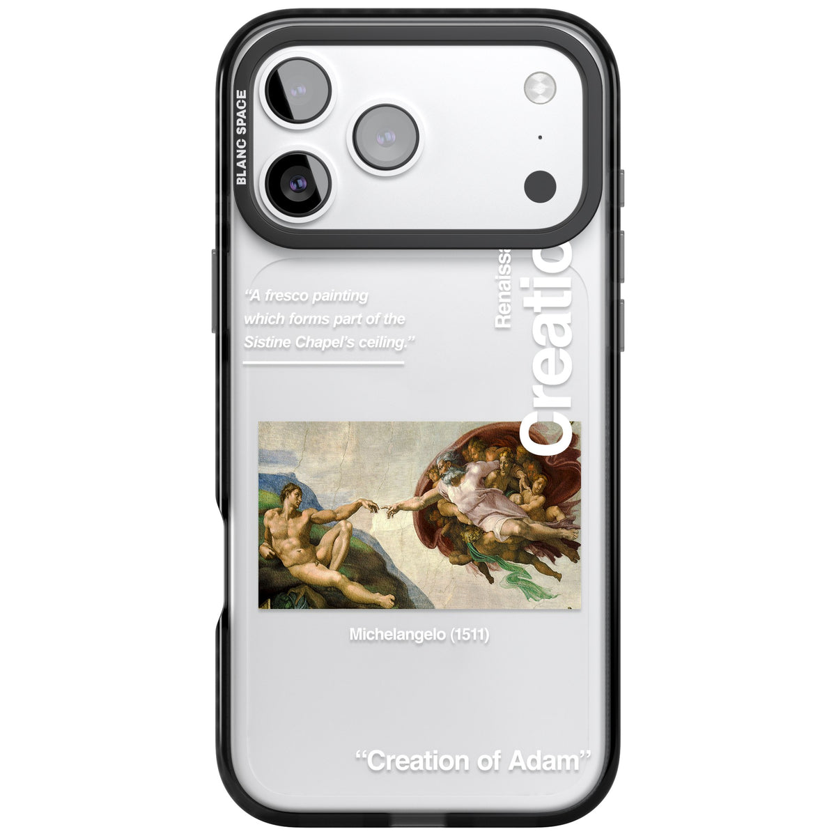 Creation Of Adam Michelangelo iPhone 17 Pro Max Impact Black Phone Case front