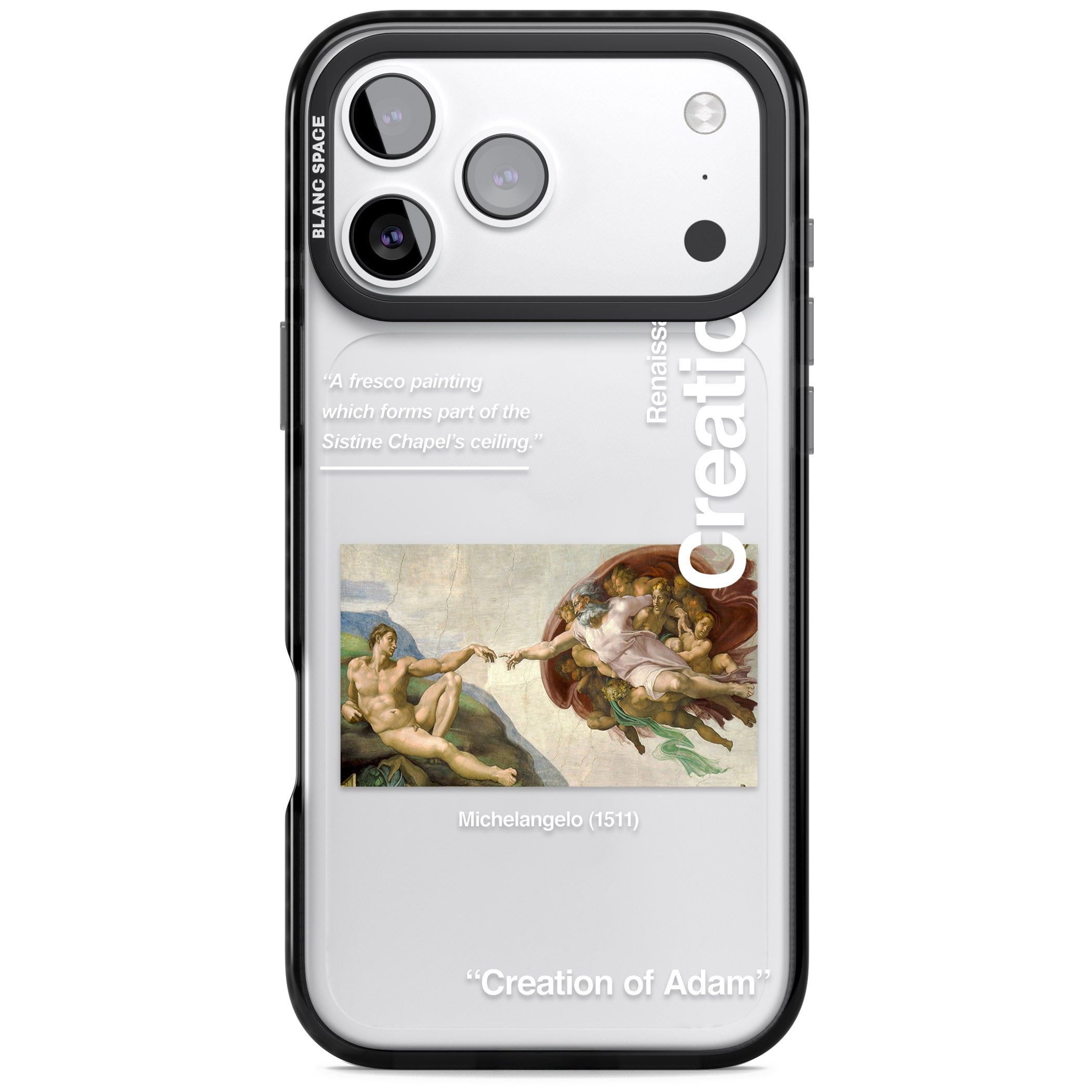 Creation Of Adam Michelangelo iPhone 17 Pro Impact Black Phone Case