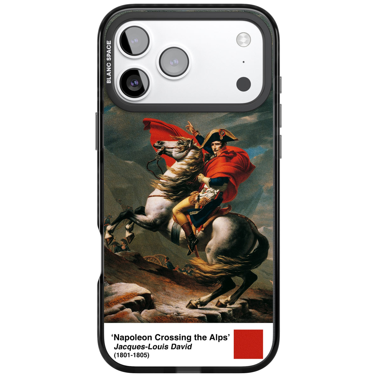 Napoleon Crossing The Alps iPhone 17 Pro Max Impact Black Phone Case front