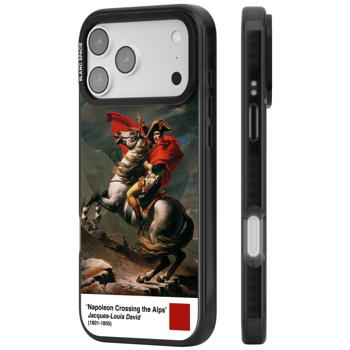 Napoleon Crossing The Alps iPhone 17 Pro Max Impact Black Phone Case side