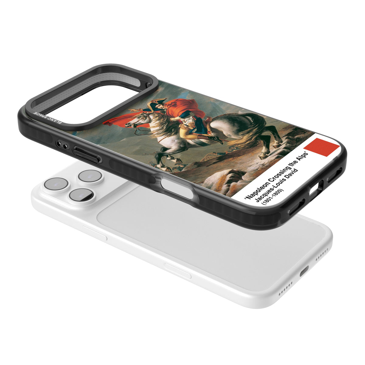 Napoleon Crossing The Alps iPhone 17 Pro Max Impact Black Phone Case angled