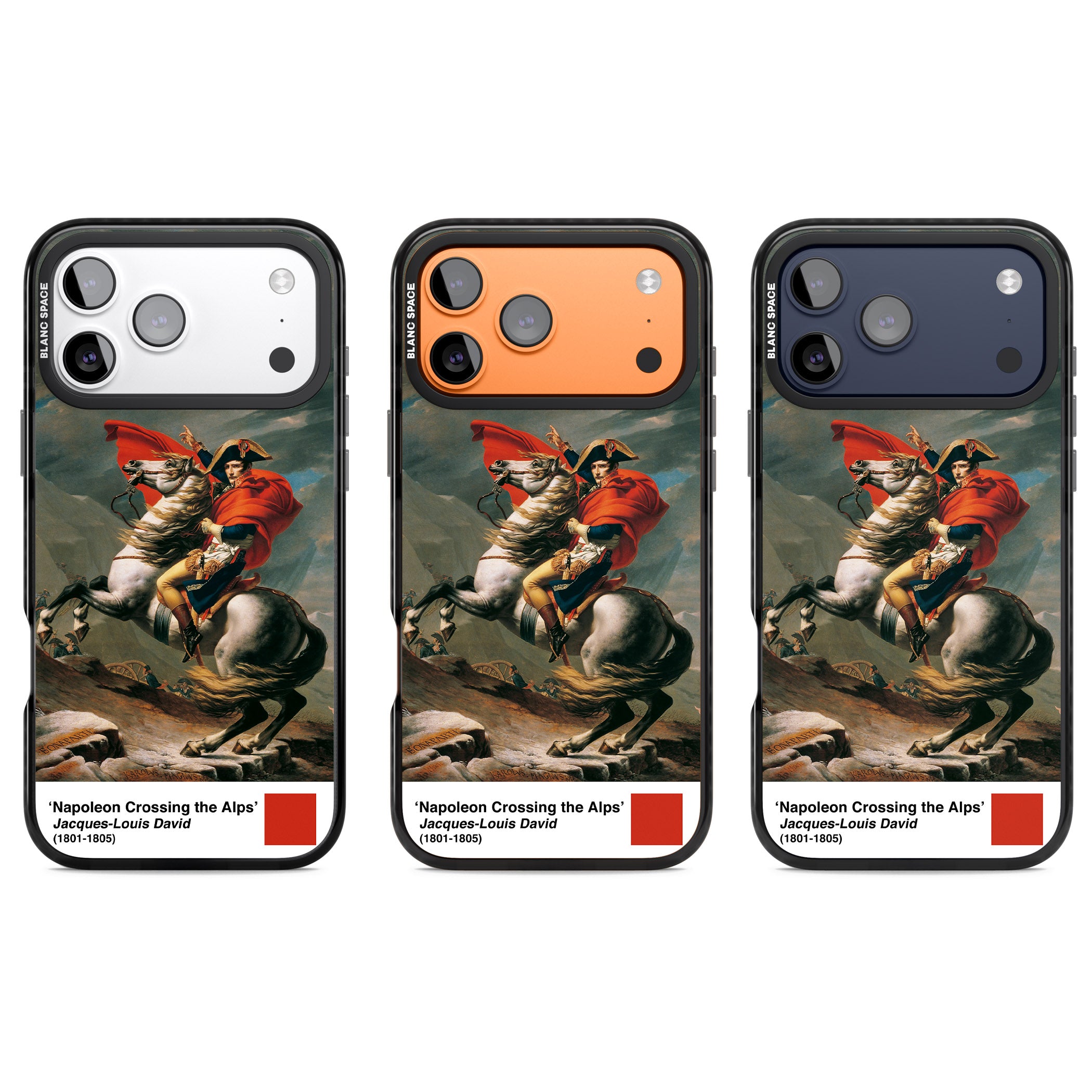 Napoleon Crossing The Alps iPhone 17 Pro Impact Black Phone Case APT Impact Protection