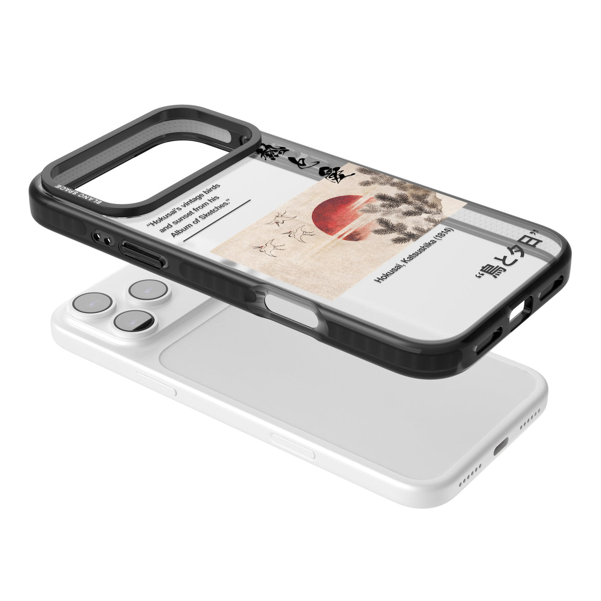 Birds And Sunset iPhone 17 Pro Max Impact Black Phone Case angled