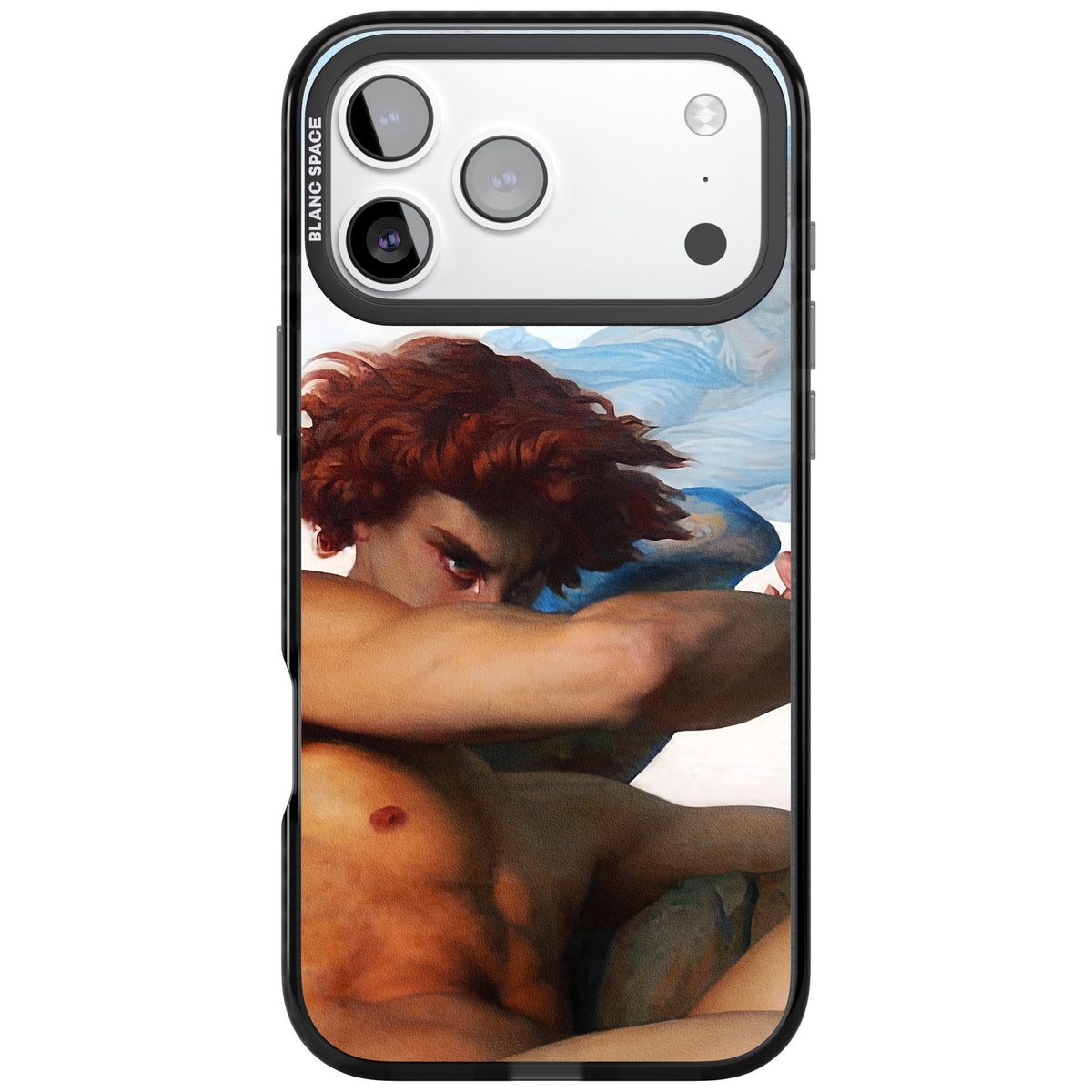 The Fallen Angel iPhone 17 Pro Max Impact Black Phone Case front