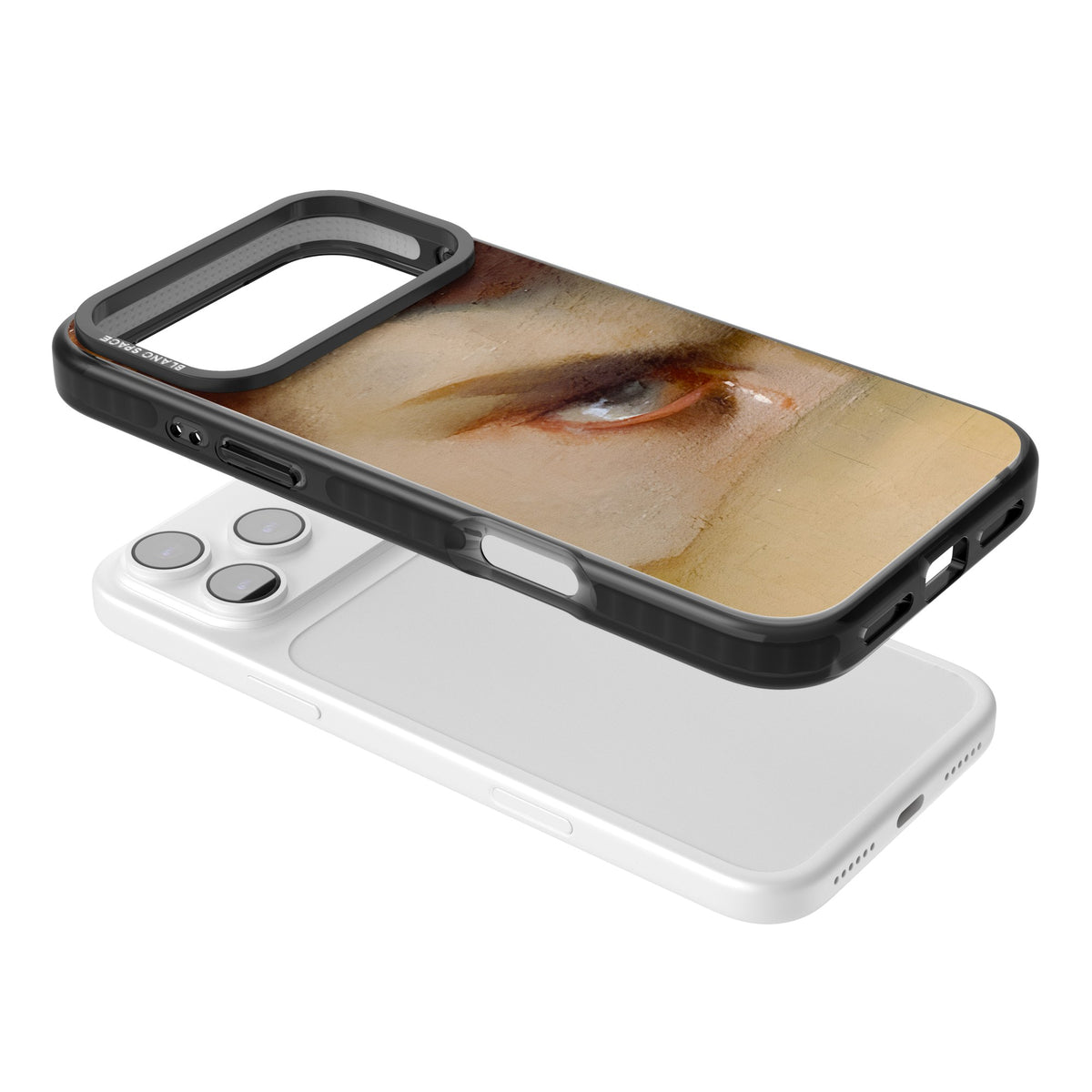 Fallen Angel iPhone 17 Pro Max Impact Black Phone Case angled