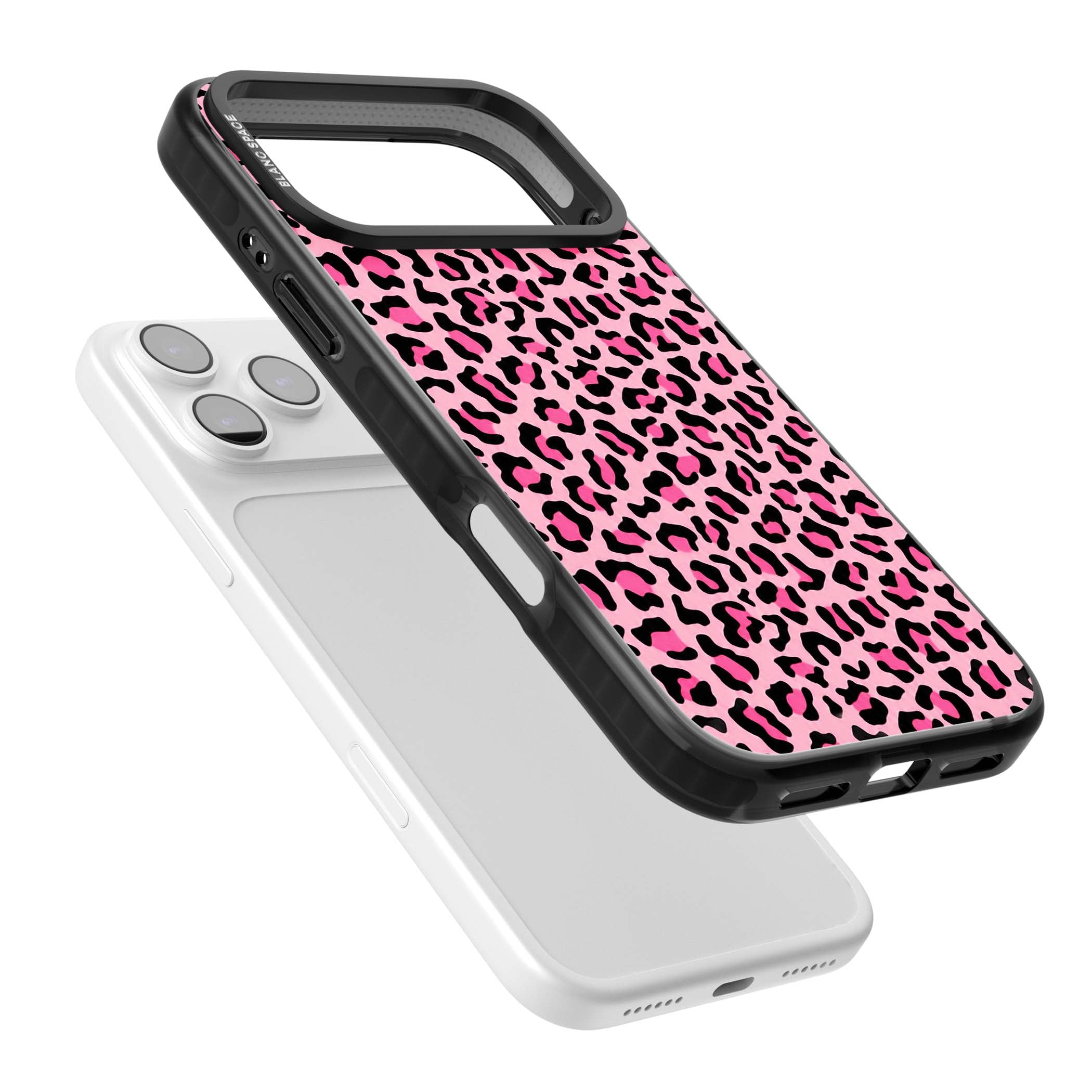 Pink Leopard baddie iPhone case | Clear Impact case for iPhone 17 Pro, iPhone 17 Pro Max