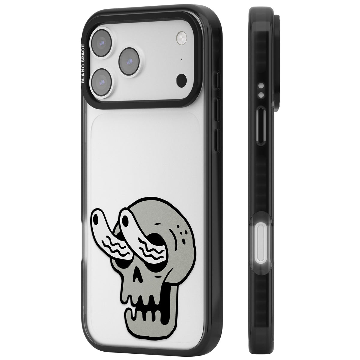 Skull Eyes iPhone 17 Pro Max Impact Black Phone Case side