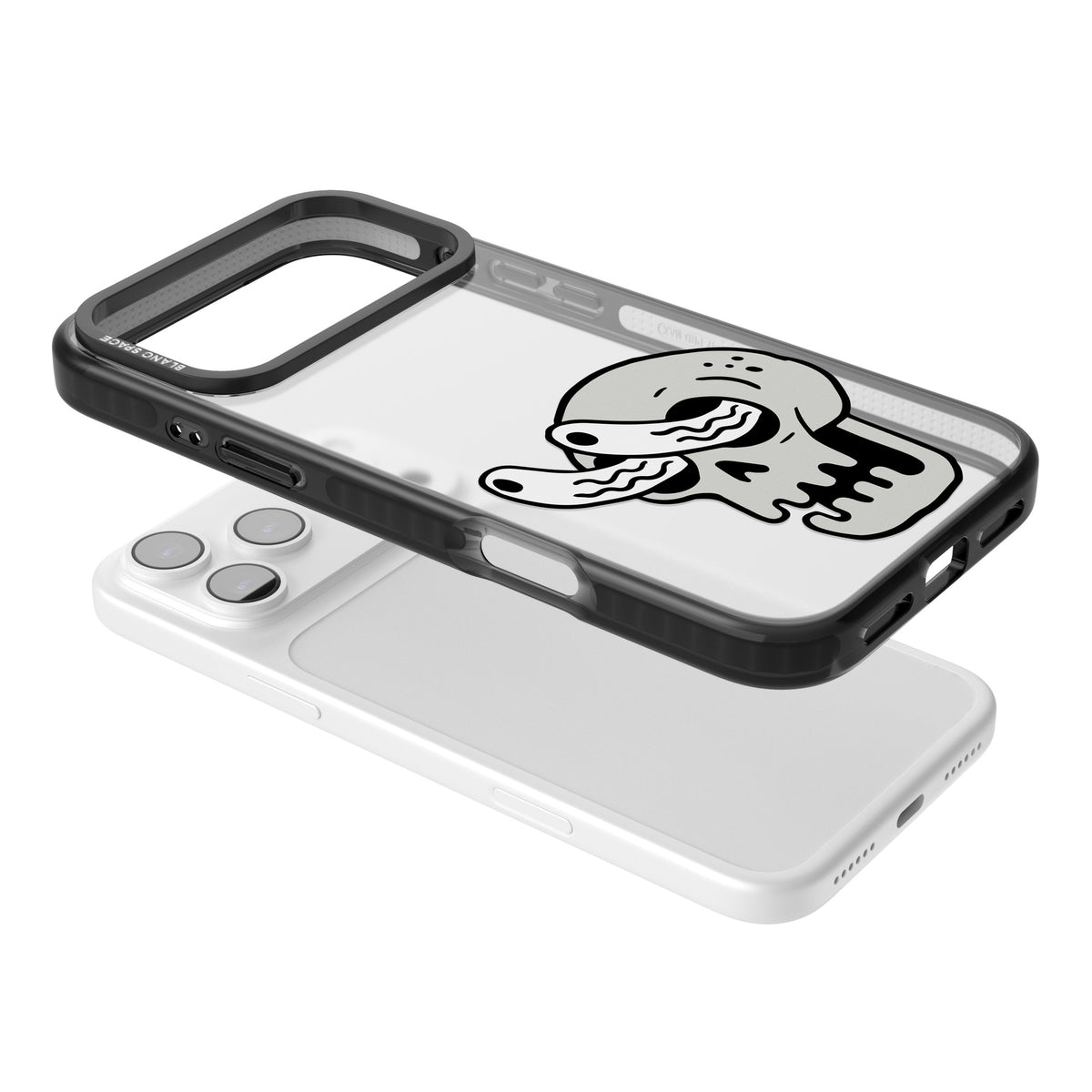 Skull Eyes iPhone 17 Pro Max Impact Black Phone Case angled