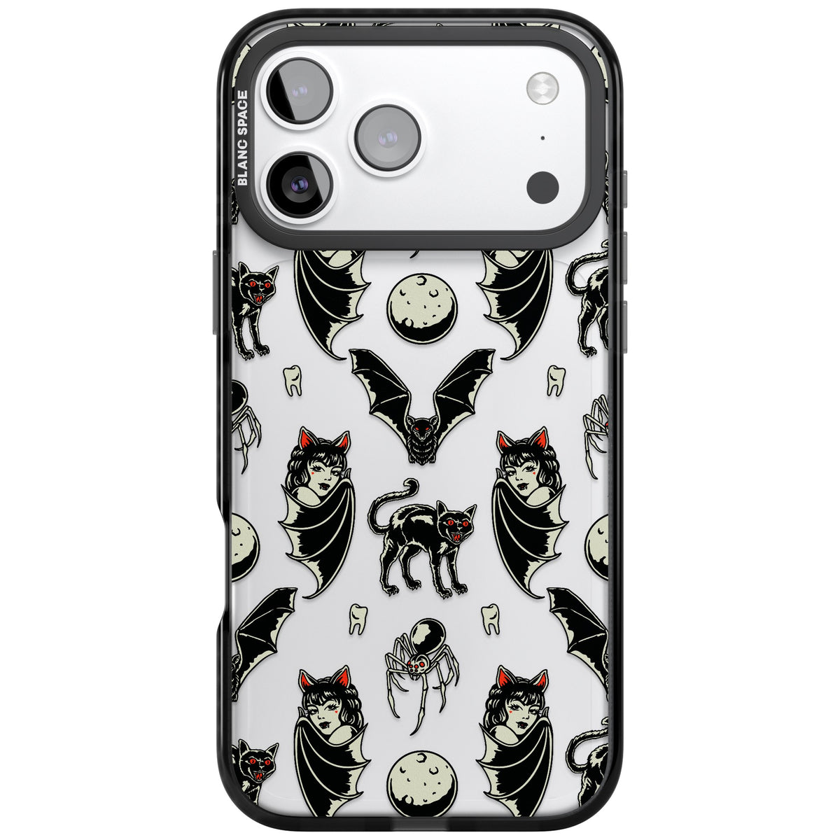 Vampy Goth iPhone 17 Pro Max Impact Black Phone Case front