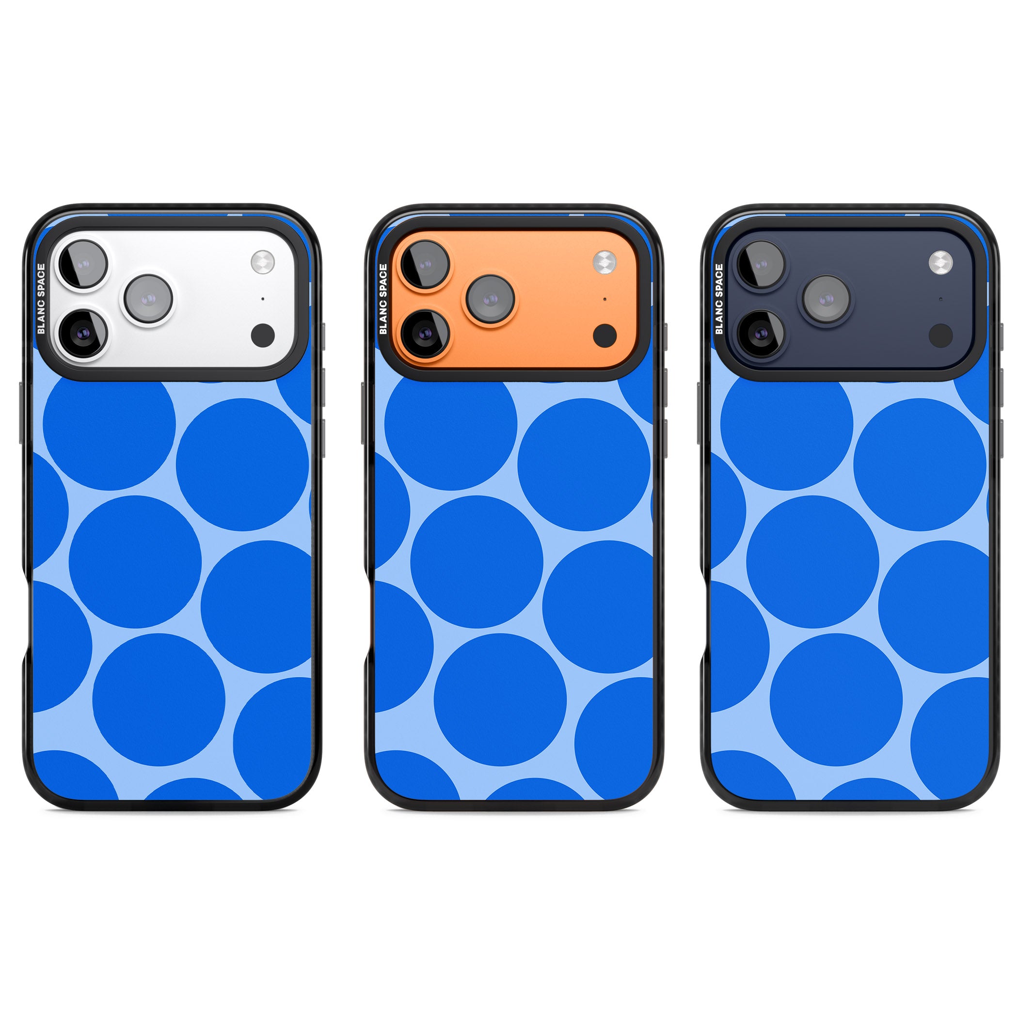 Retro Blue Dot iPhone 17 Pro Impact Black Phone Case APT Impact Protection