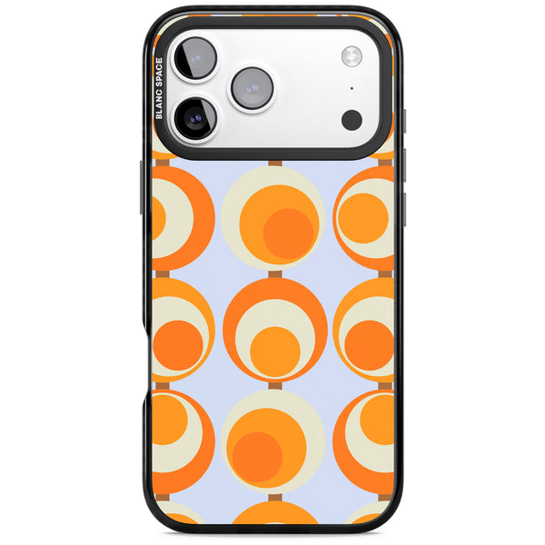 Mid Century Blue Orange Pattern