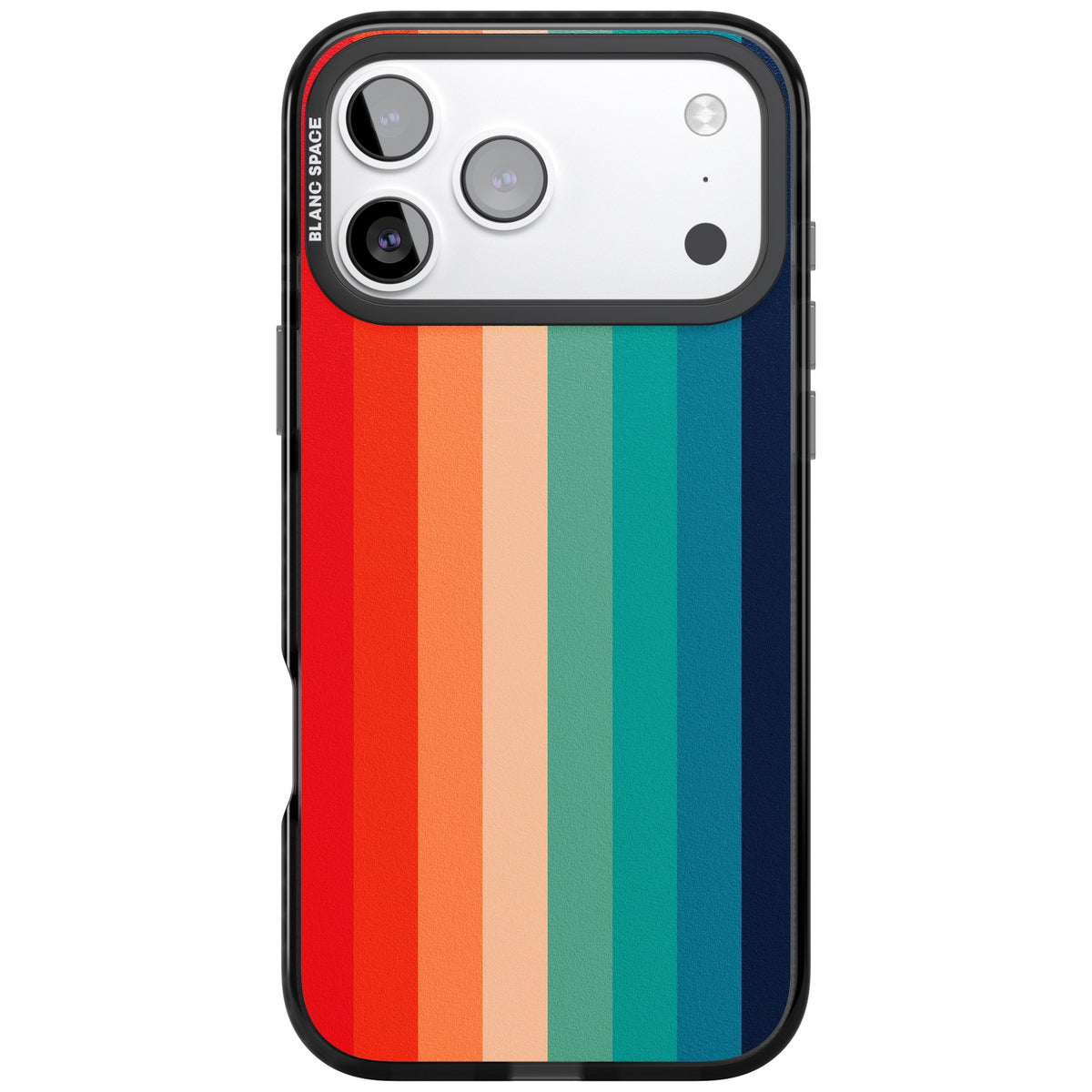 Retro Spectrum iPhone 17 Pro Max Impact Black Phone Case front
