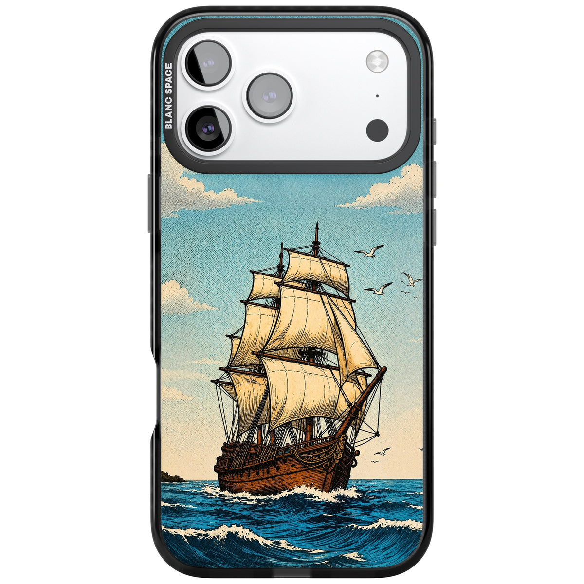 Ship at Sea iPhone 17 Pro Max Impact Black Phone Case front