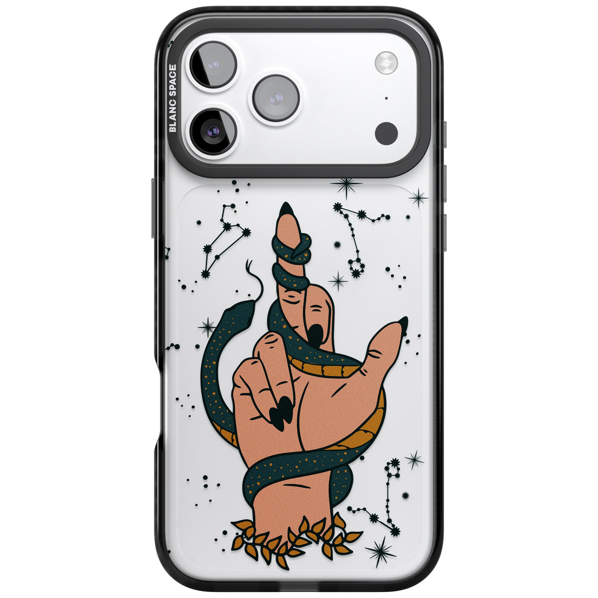Snakes, Stars And Cynicism iPhone 17 Pro Max Impact Black Phone Case front