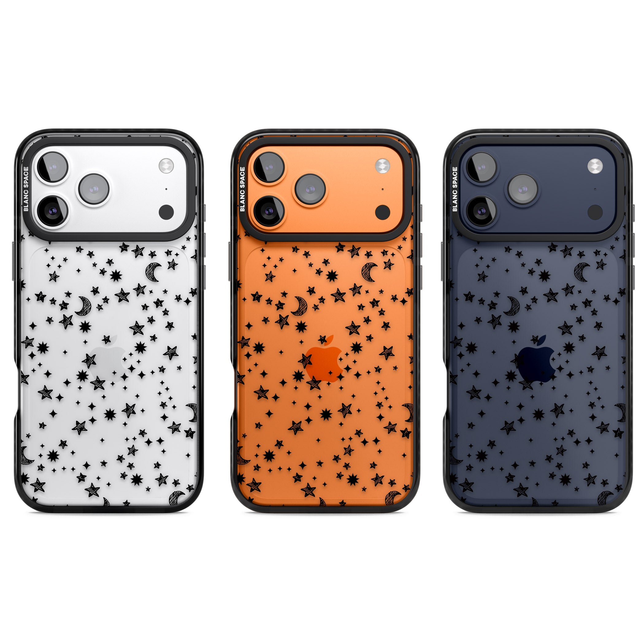 Black Cosmic Galaxy Pattern iPhone 17 Pro Impact Black Phone Case APT Impact Protection