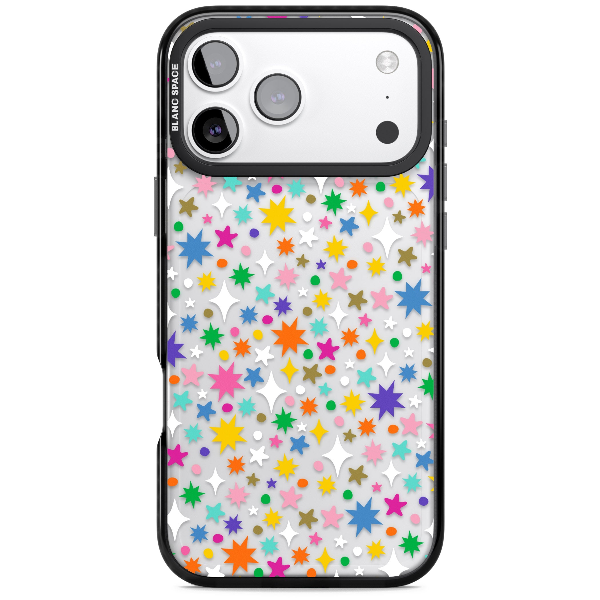 Rainbow Starburst iPhone 17 Pro Impact Black Phone Case