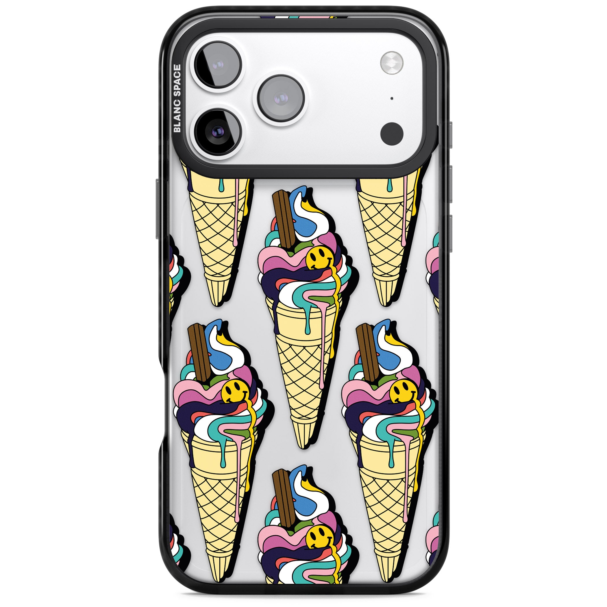 Trip & Drip Ice Cream iPhone 17 Pro Impact Black Phone Case