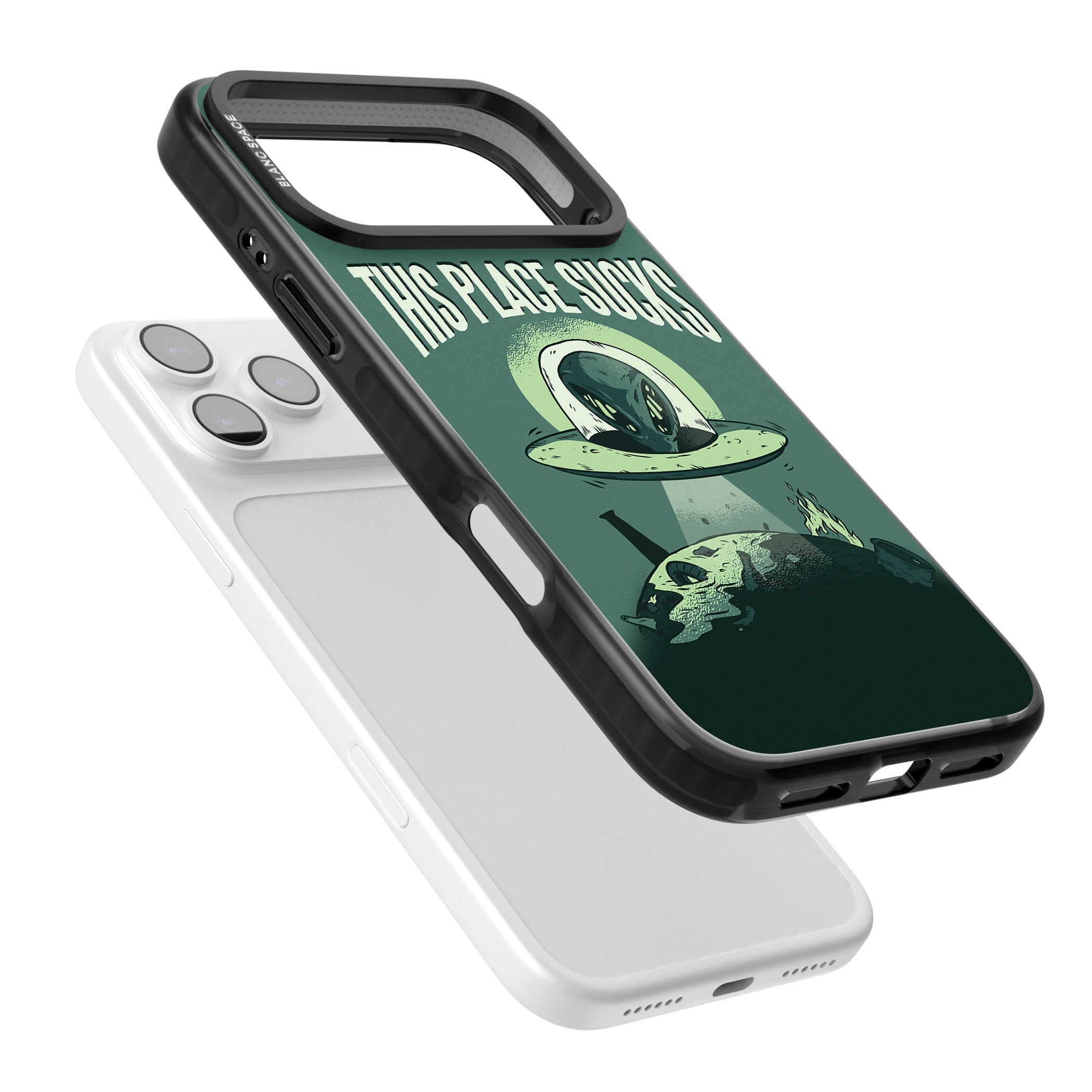 Earth Sucks iPhone 17 Pro Impact Black Phone Case Colours