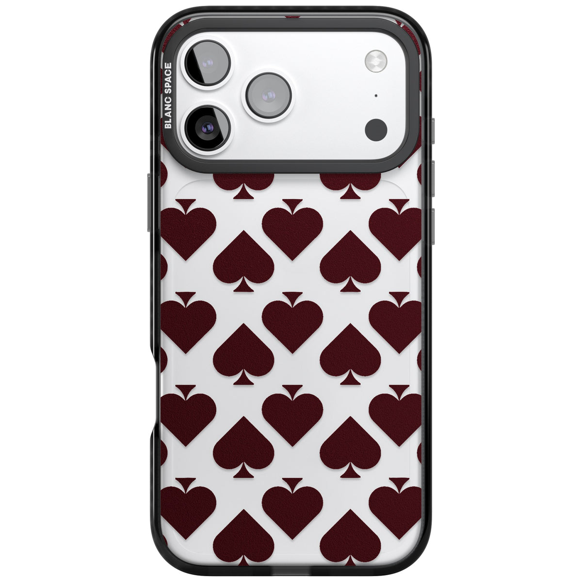 Burgundy Suits iPhone 17 Pro Max Impact Black Phone Case front