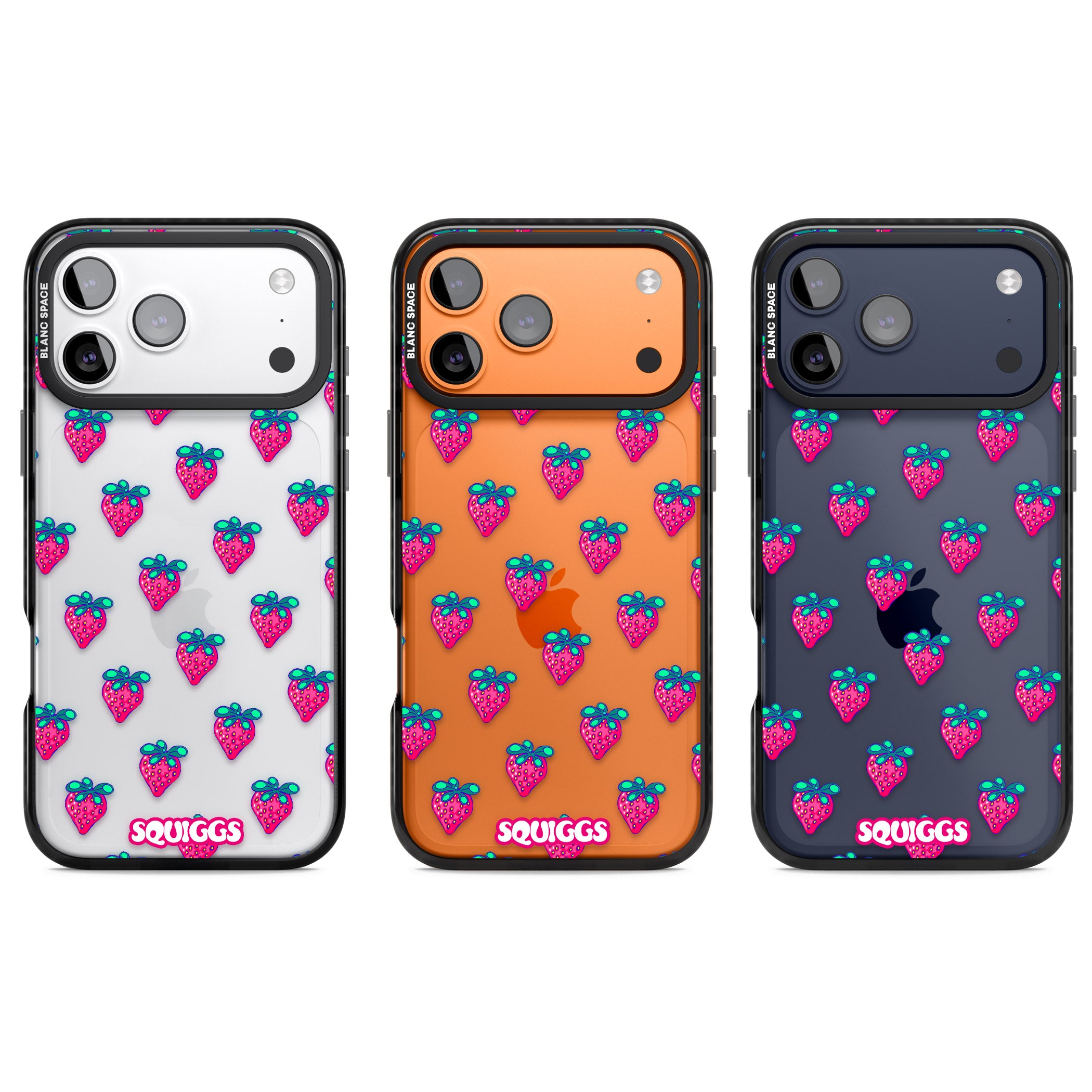 Strawberry Patch iPhone 17 Pro Impact Black Phone Case APT Impact Protection