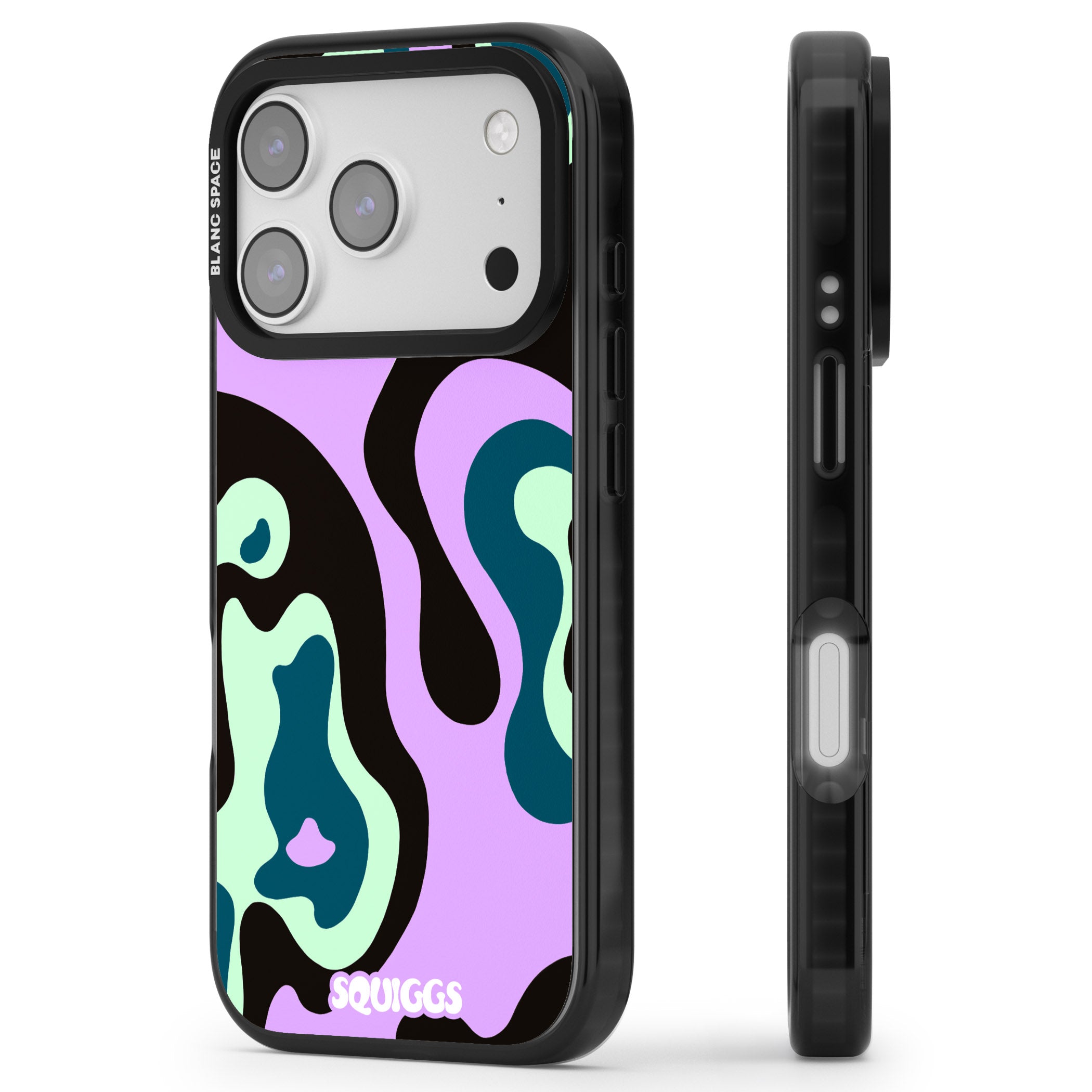 Purple River iPhone 17 Pro Impact Black Phone Case Side Profile