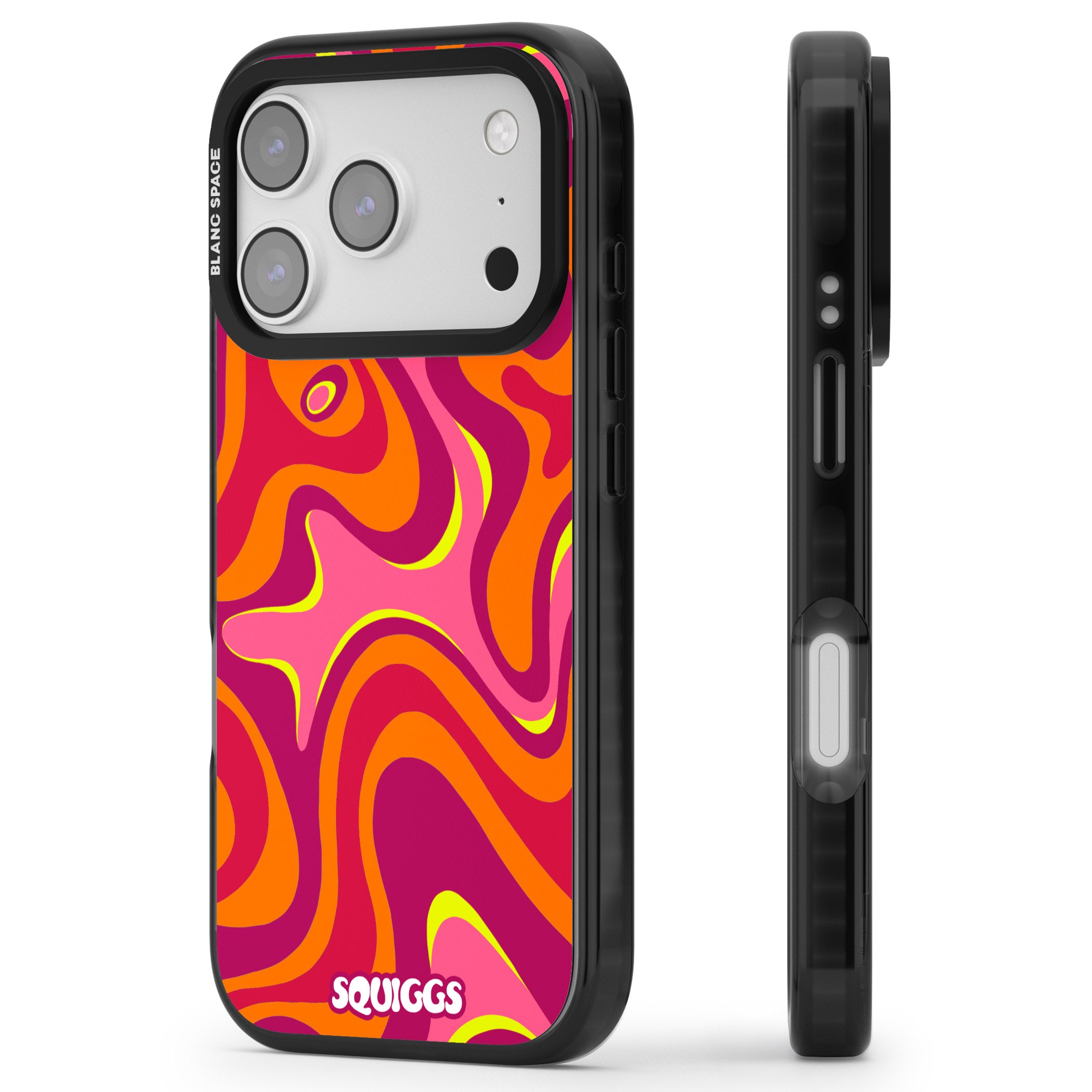 Hot Lava iPhone 17 Pro Impact Black Phone Case Side Profile