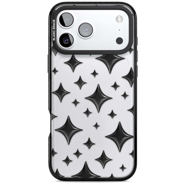 Black Puff Sparkle Pattern