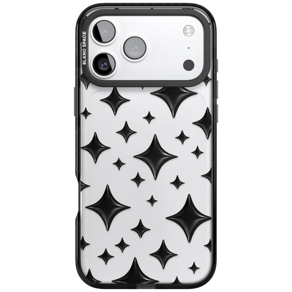 Black Puff Sparkle Pattern