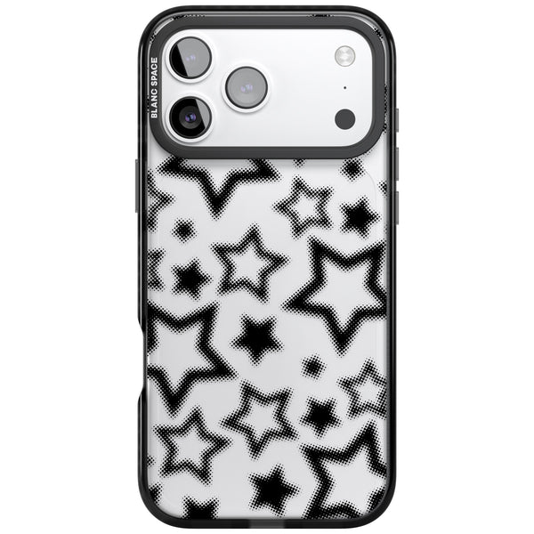 Black Halftone Stars (Clear)