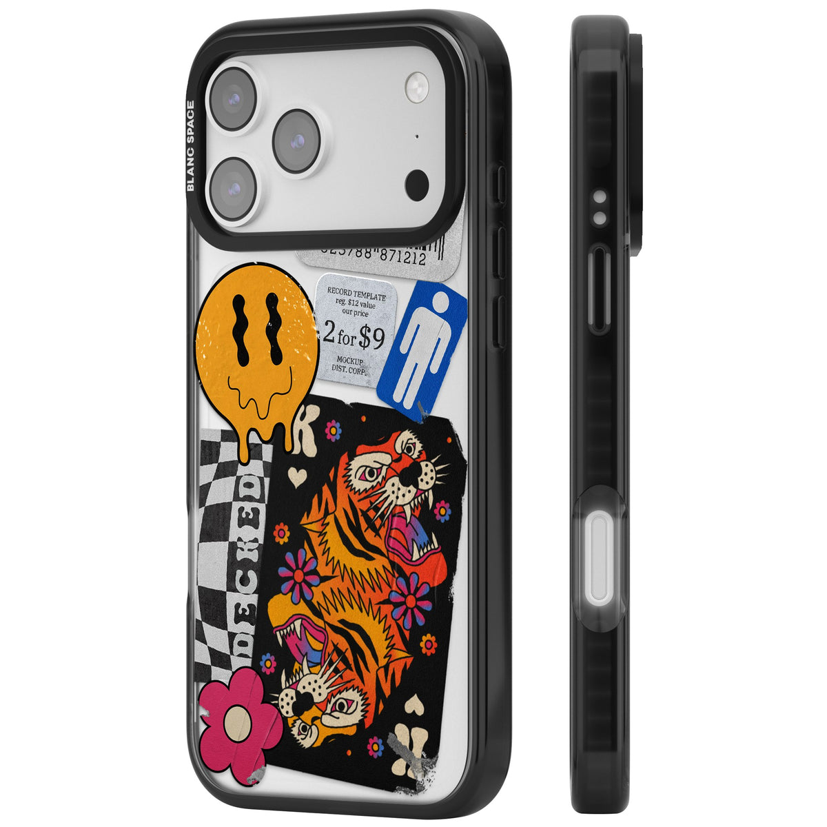 Electric Vibes iPhone 17 Pro Max Impact Black Phone Case side