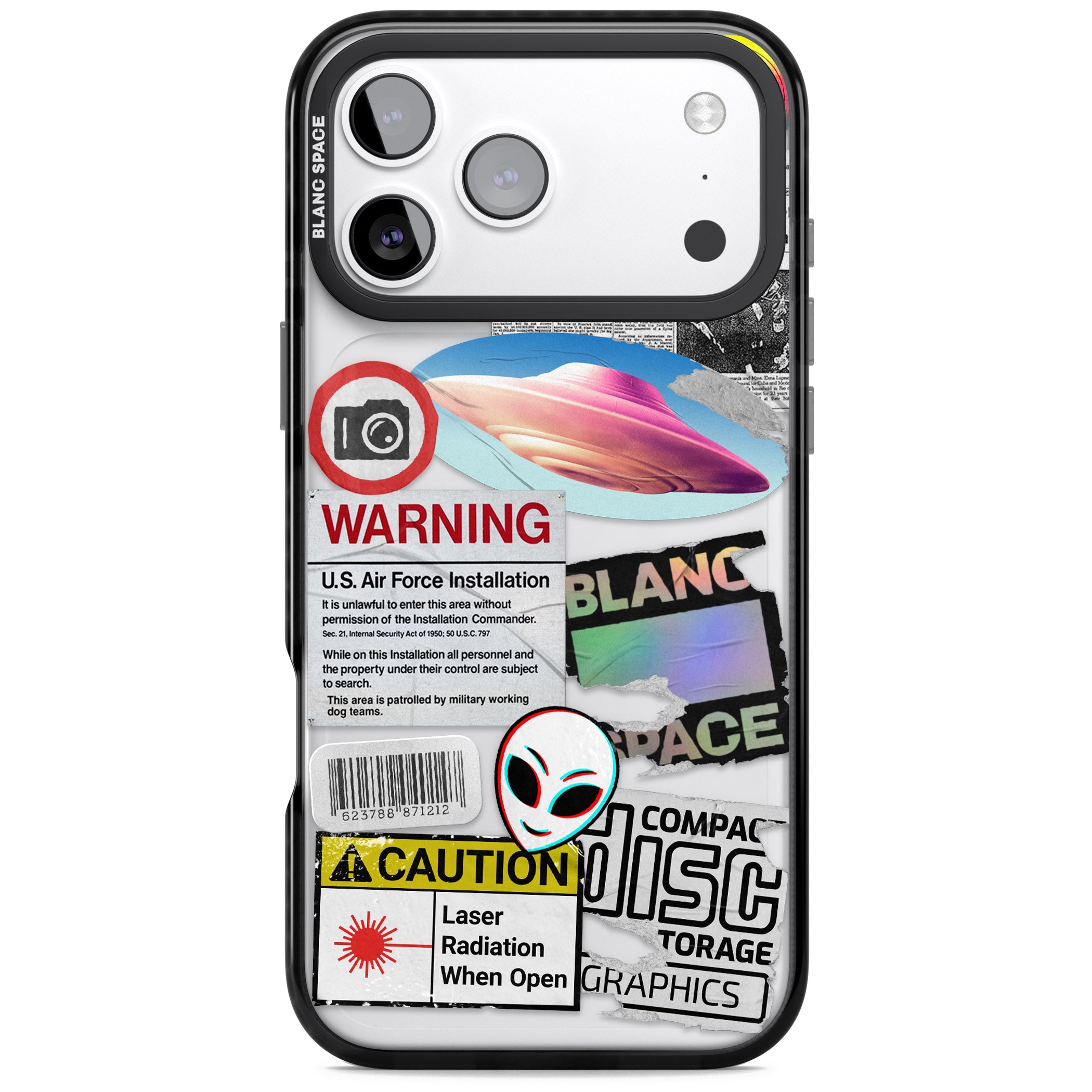 Cosmic Encounters iPhone 17 Pro Impact Black Phone Case