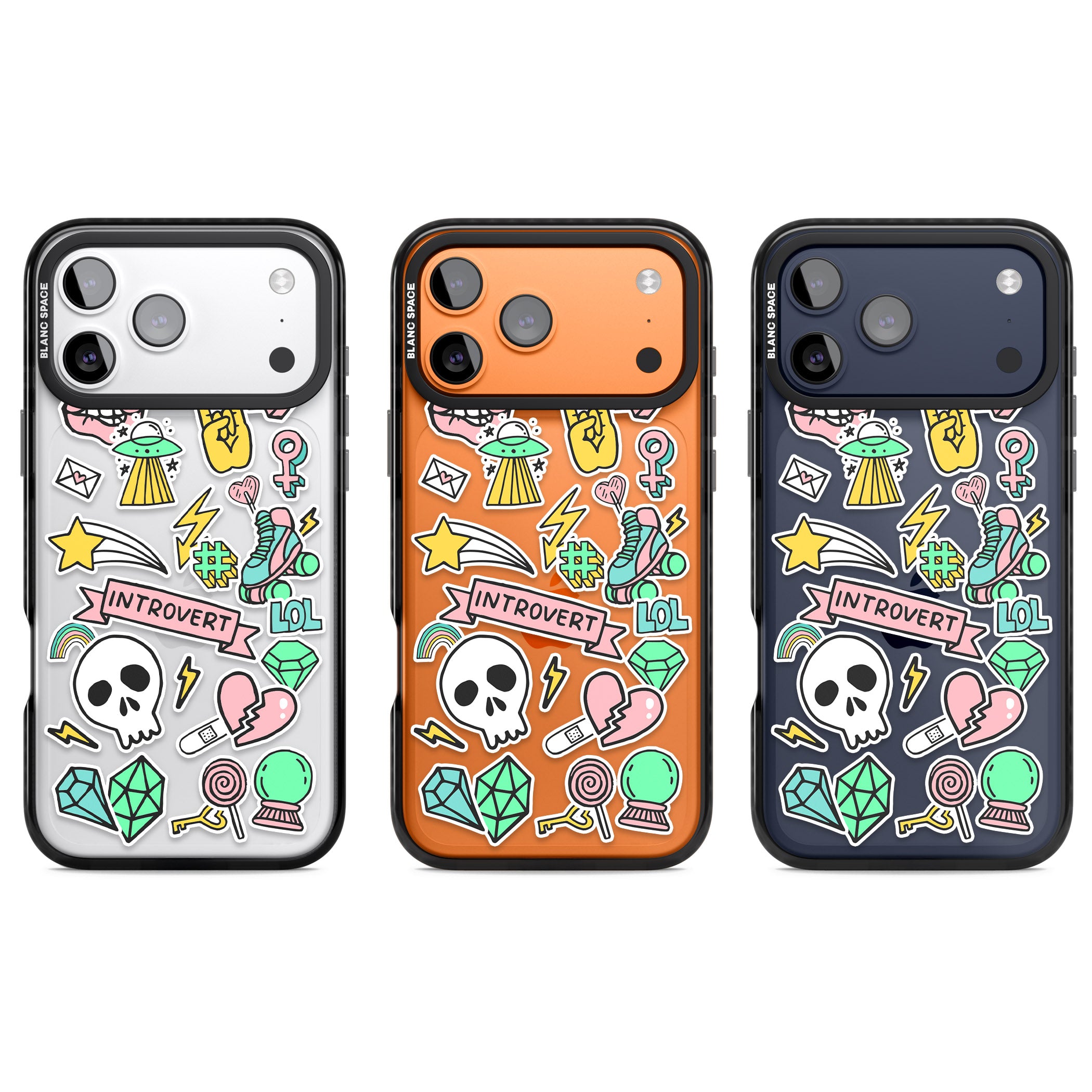 Introvert Sticker iPhone 17 Pro Impact Black Phone Case APT Impact Protection