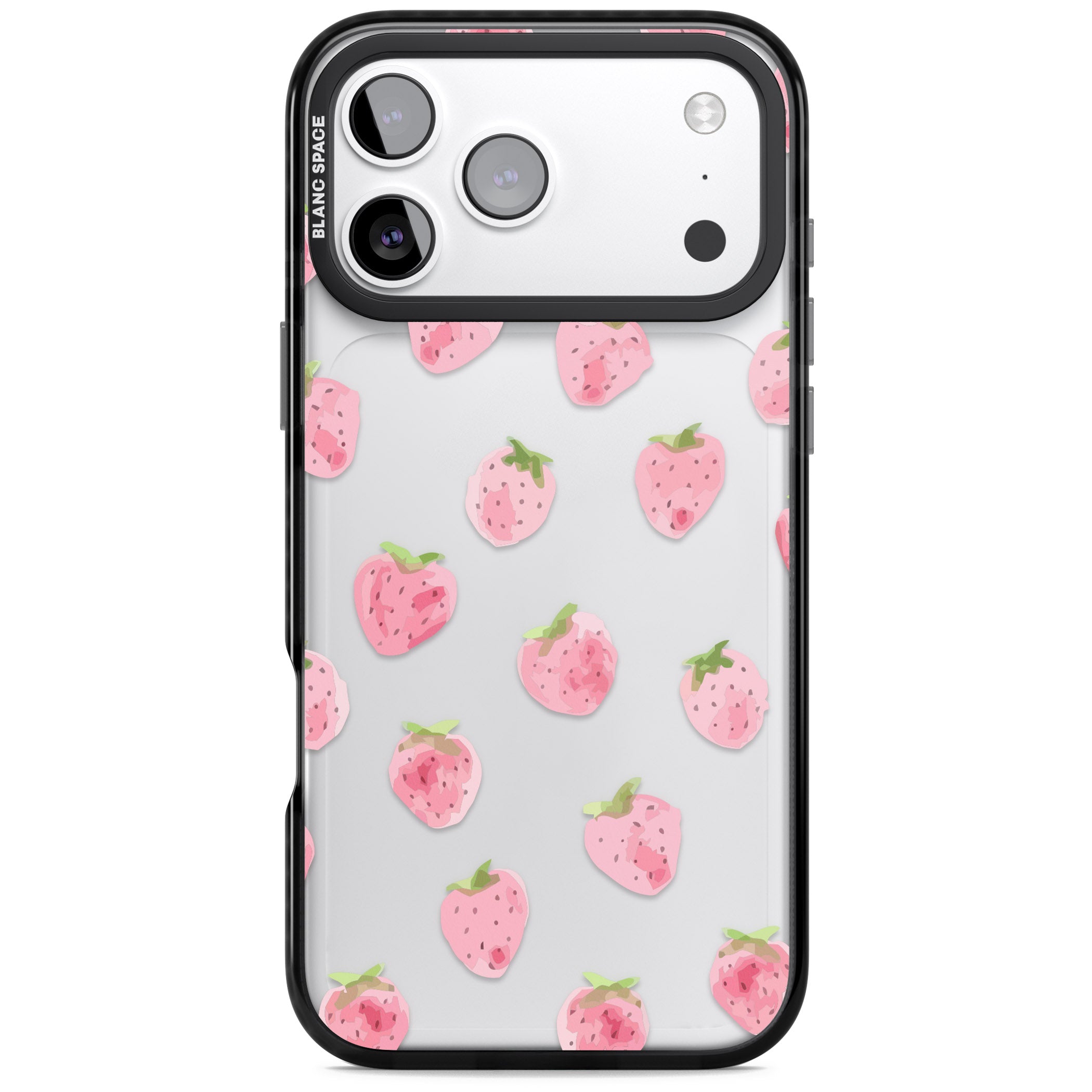 Classic Strawberry iPhone 17 Pro Impact Black Phone Case