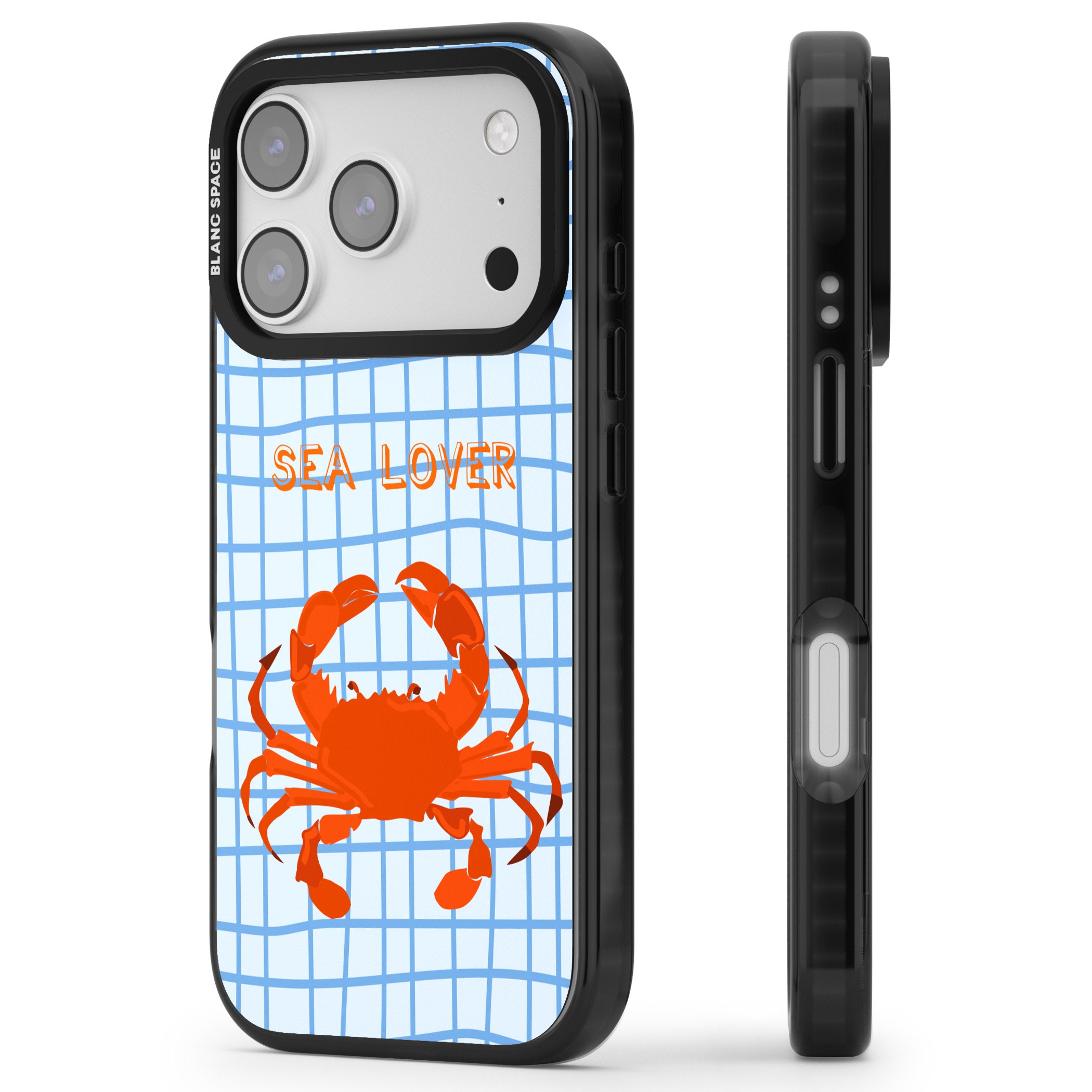 Sea Lover iPhone 17 Pro Impact Black Phone Case Side Profile