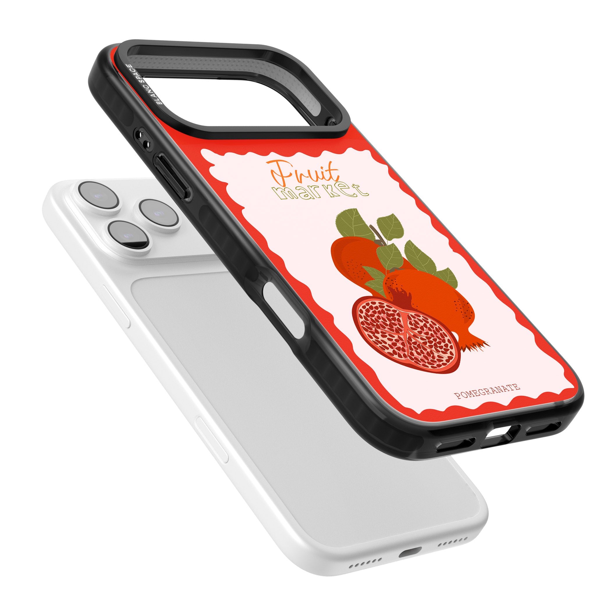 Fruit Market Pomegranate iPhone 17 Pro Impact Black Phone Case Colours