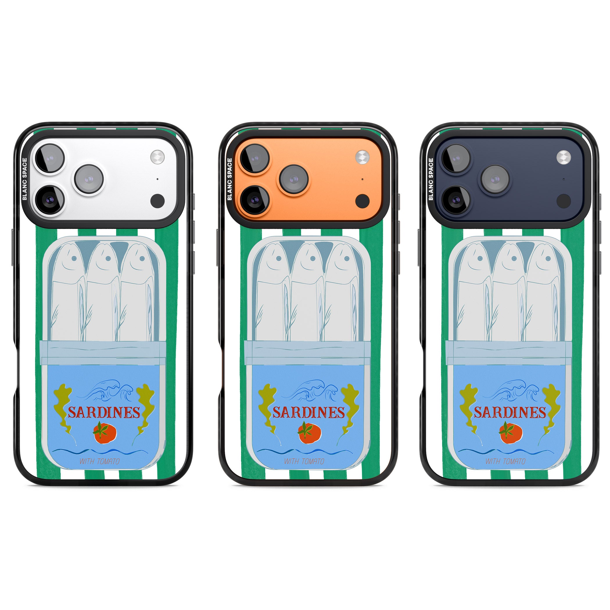 Italian Coastal Sardines iPhone 17 Pro Impact Black Phone Case APT Impact Protection