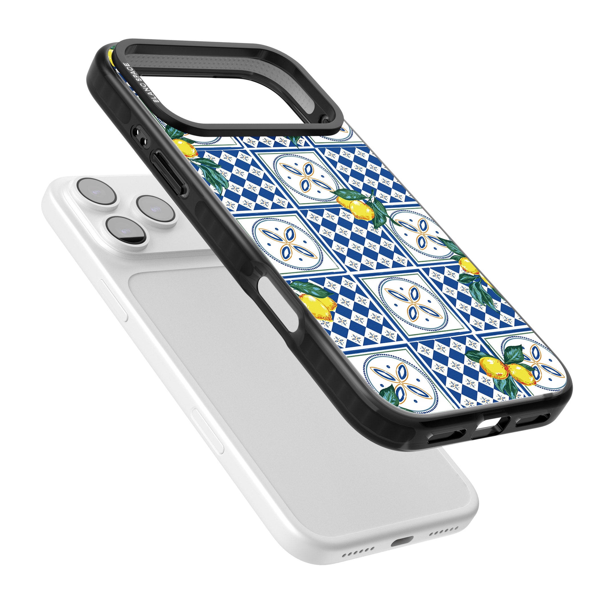 Lemon Tiles iPhone 17 Pro Impact Black Phone Case Colours