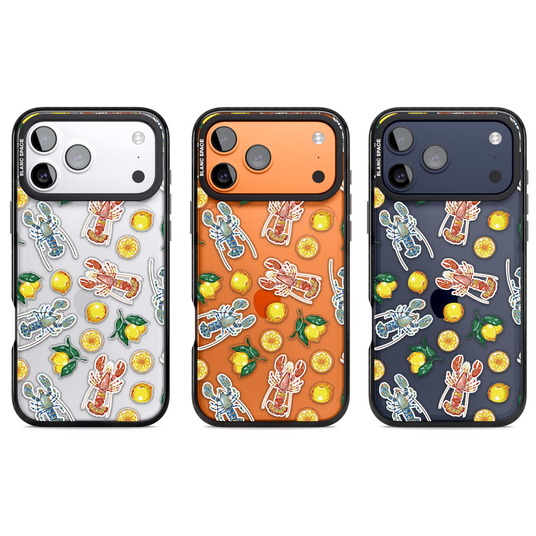 Lemons & Lobsters iPhone 17 Pro Impact Black Phone Case APT Impact Protection