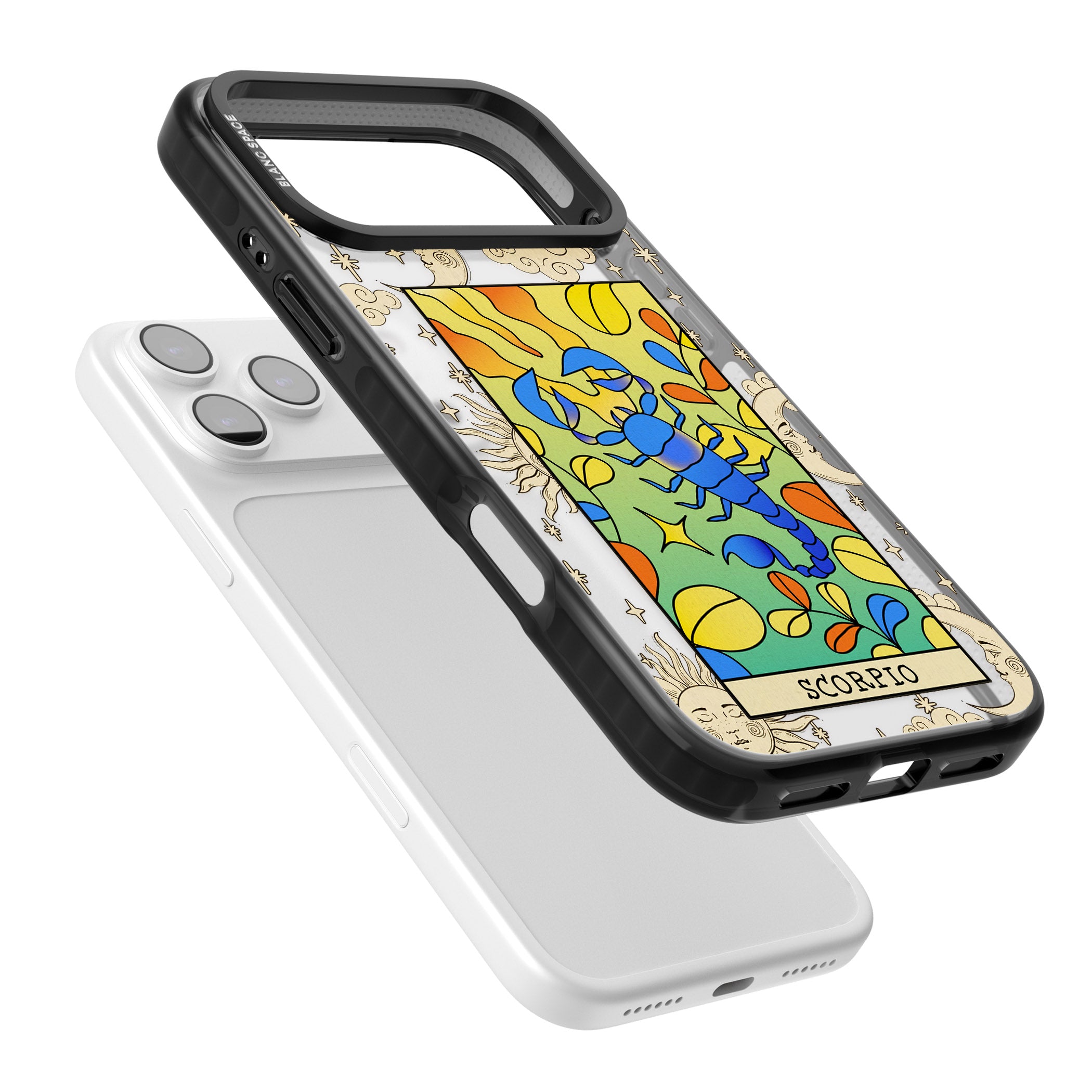 Celestial Zodiac Scorpio iPhone 17 Pro Impact Black Phone Case Colours