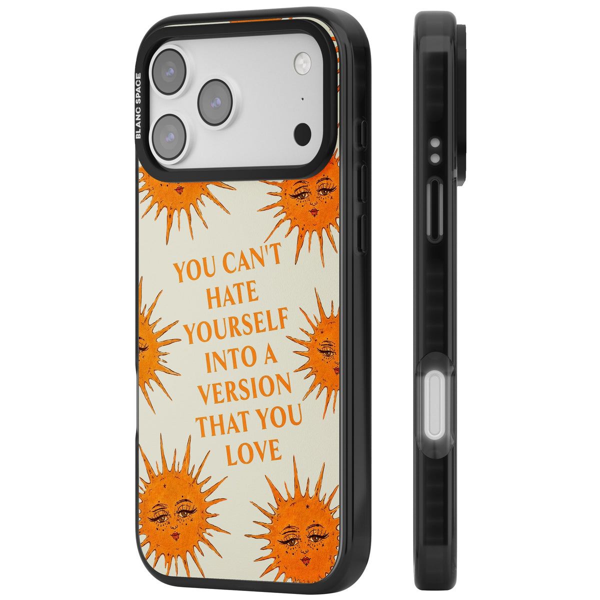Don't Hate Yourself iPhone 17 Pro Max Impact Black Phone Case side