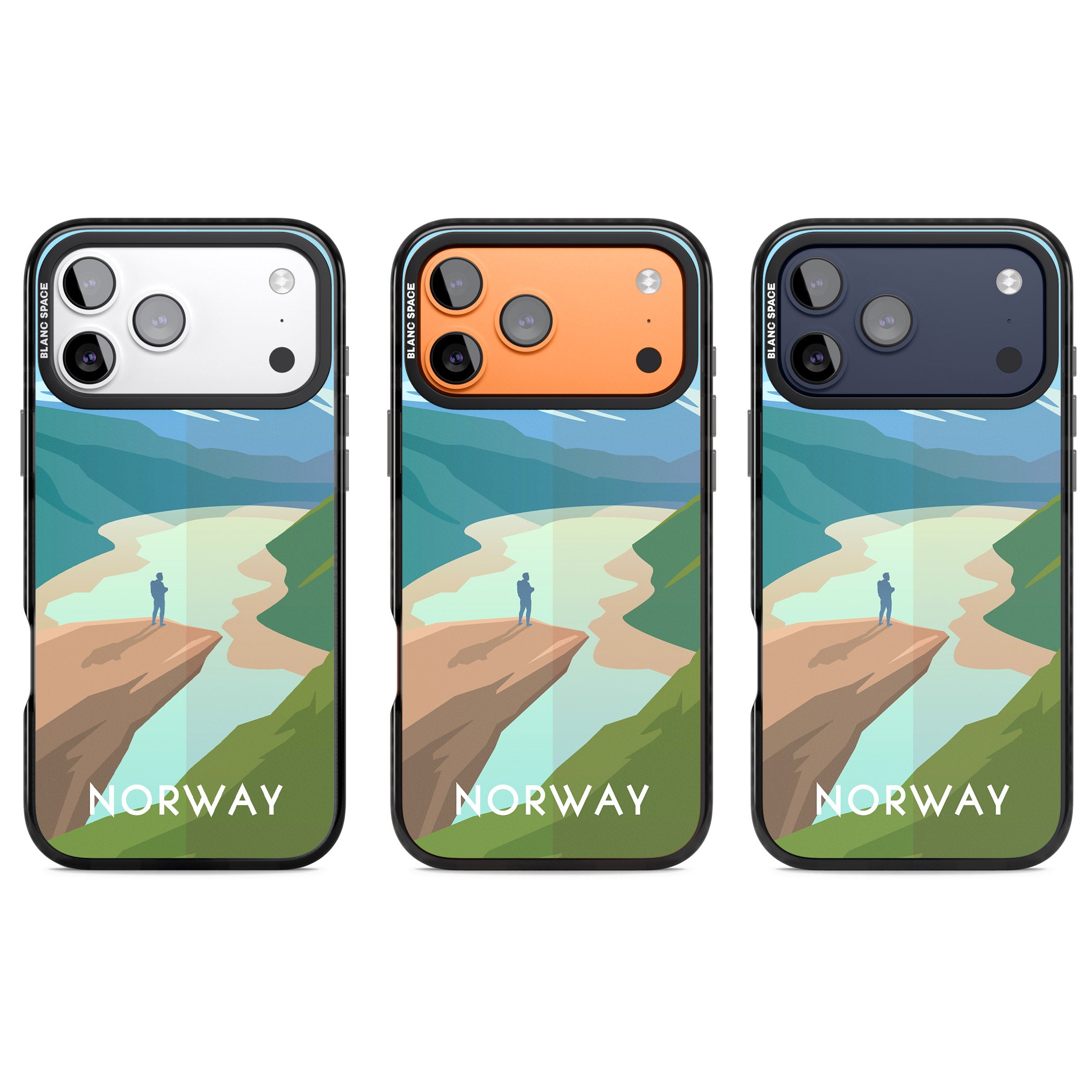 Vintage Travel Poster Norway iPhone 17 Pro Impact Black Phone Case APT Impact Protection