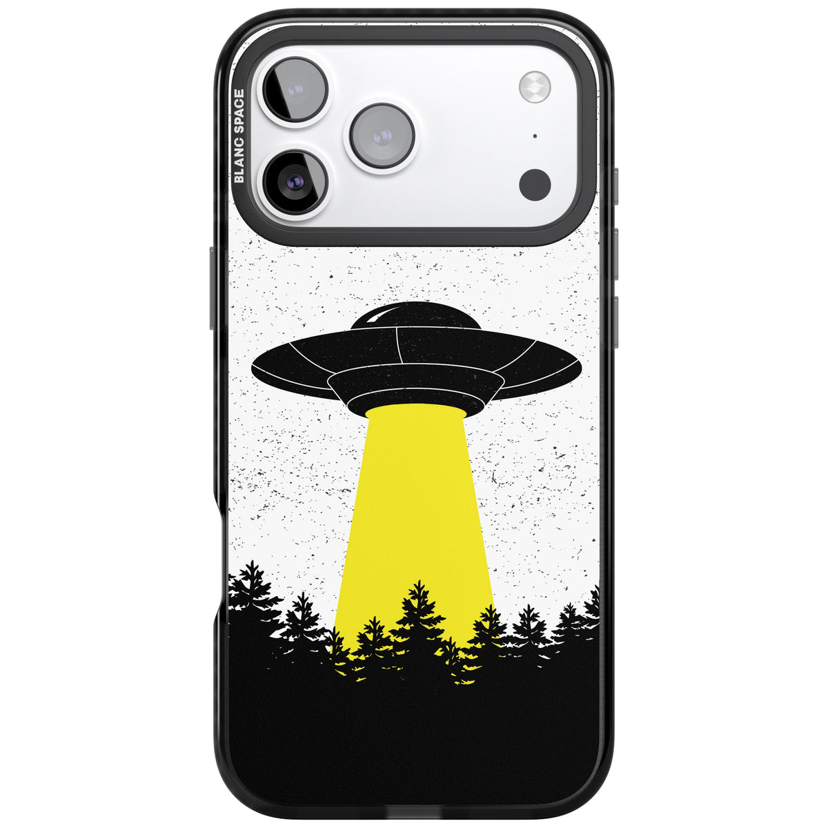 Alien Abduction iPhone 17 Pro Max Impact Black Phone Case front