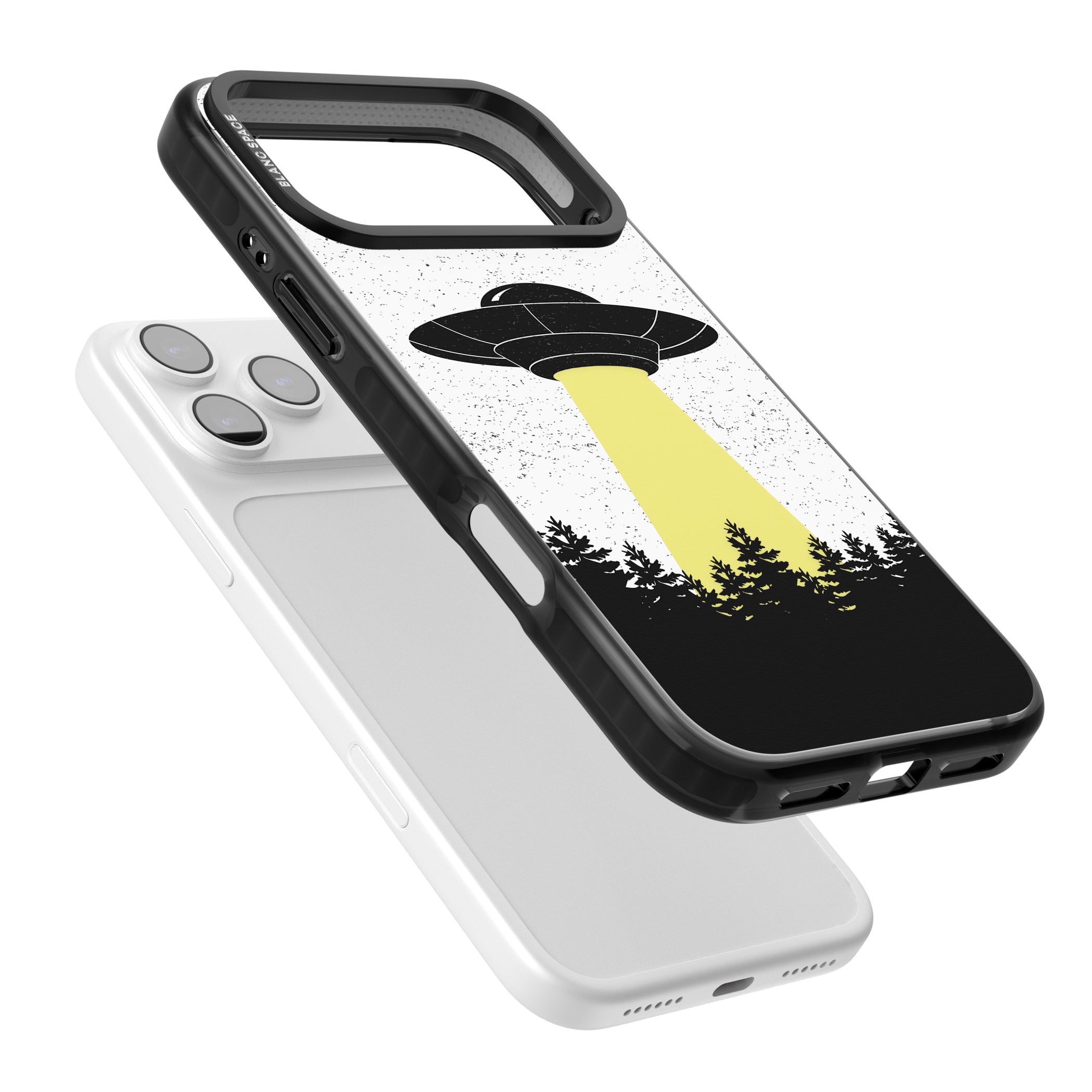 Alien Abduction iPhone 17 Pro Impact Black Phone Case Colours