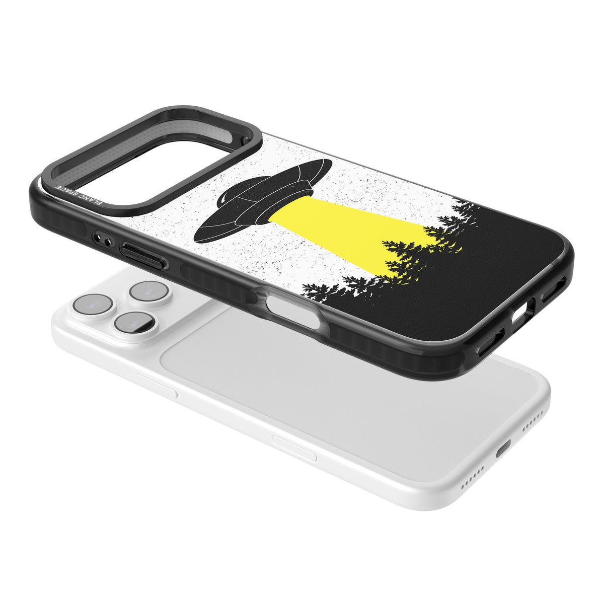 Alien Abduction iPhone 17 Pro Max Impact Black Phone Case angled